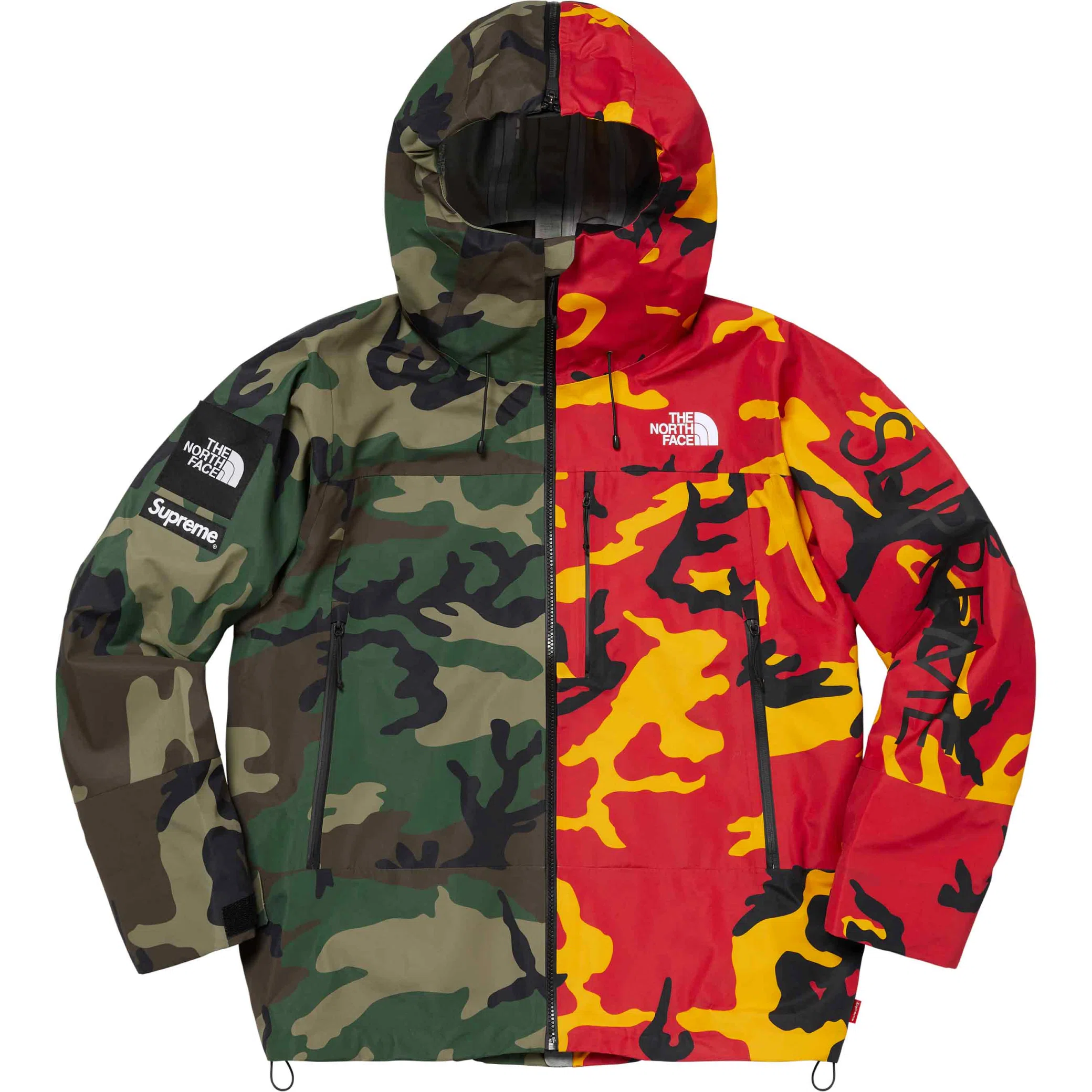  Supreme SS24 The North Face Split Taped Seam Shell Jacket "Camo" | Farsel