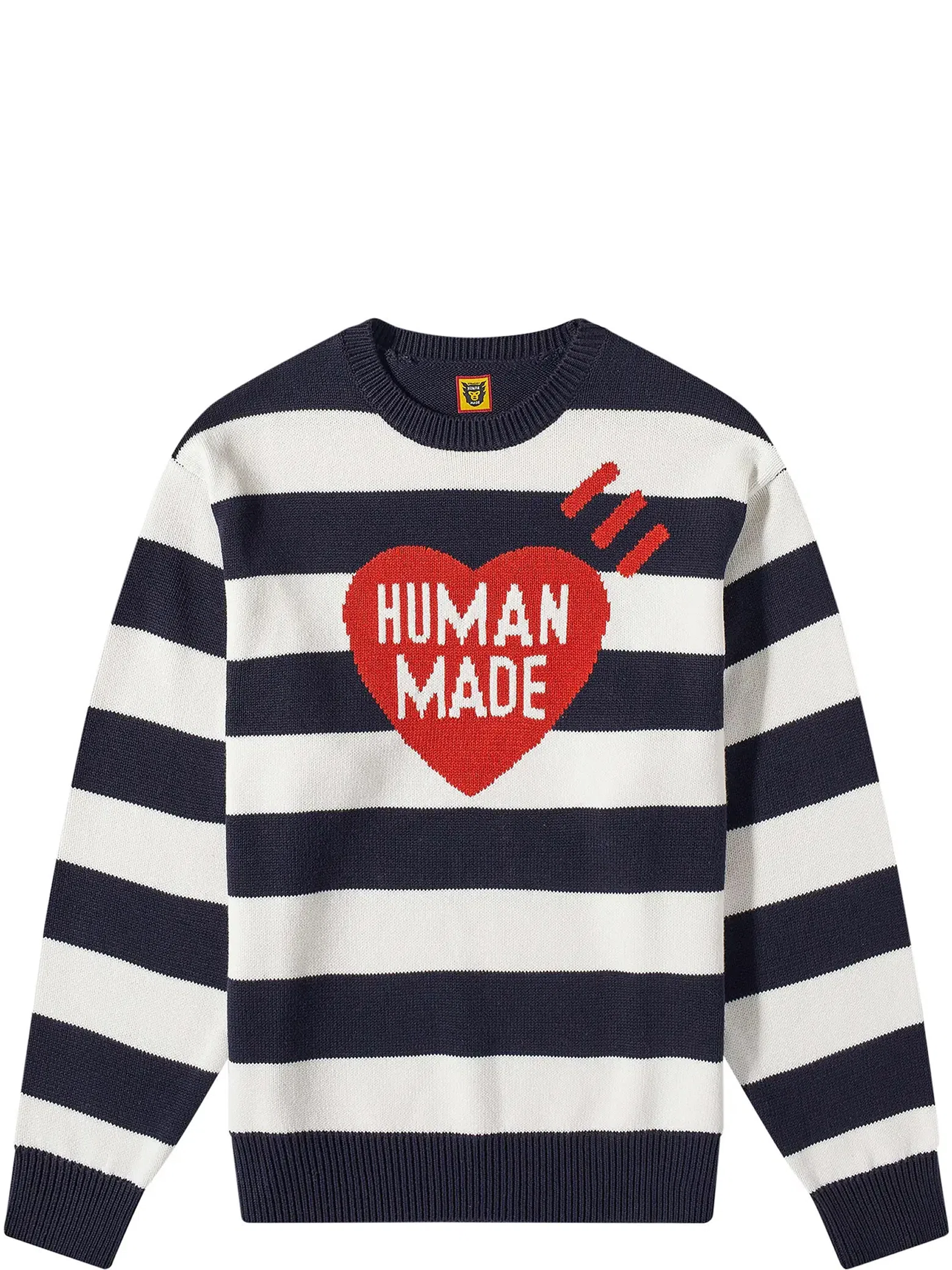 Свитеры Human Made Striped Heart Knit Sweater "Navy" | Farsel
