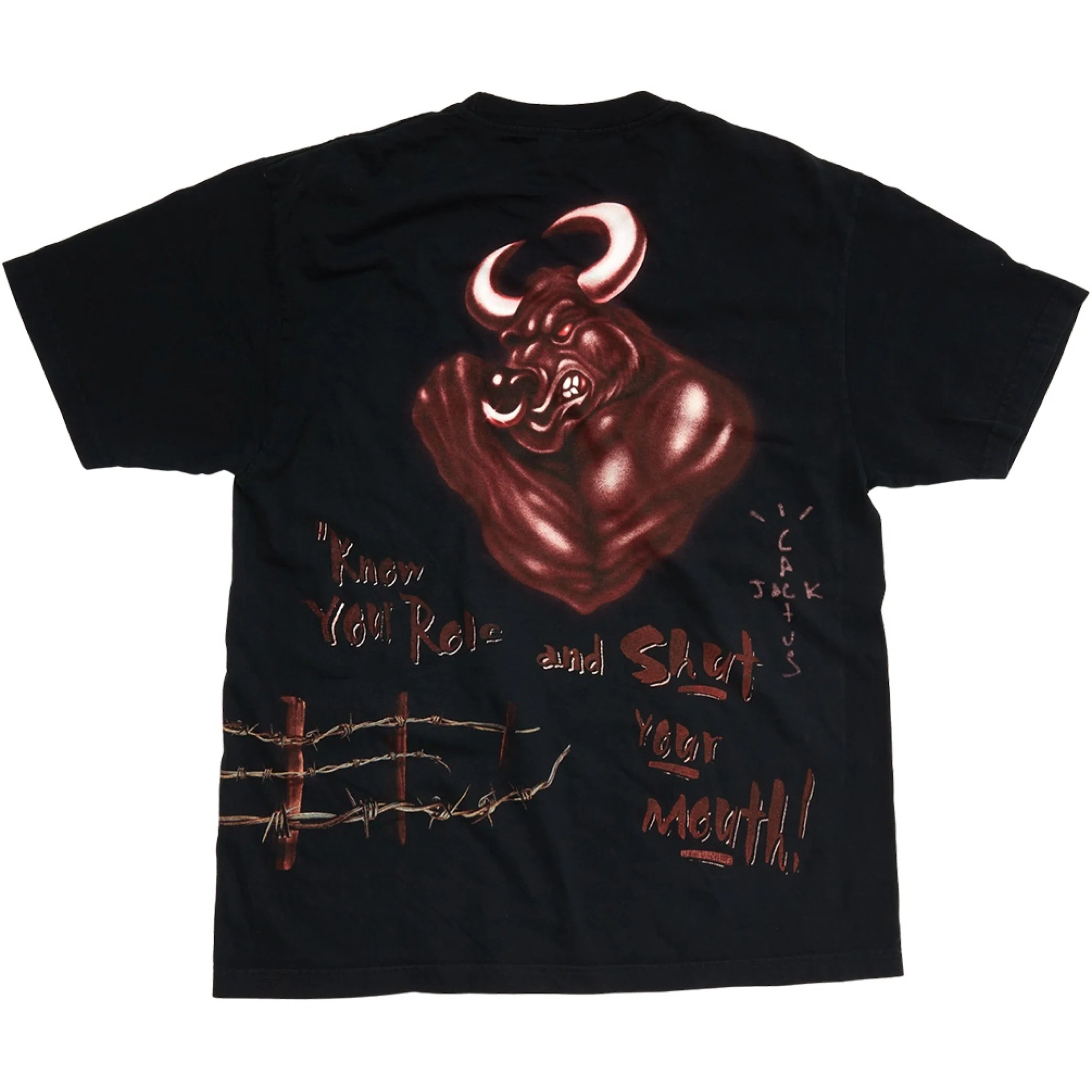 Футболки Travis Scott SS25 WWE Know Your Role T-Shirt The Rock "Black" | Farsel