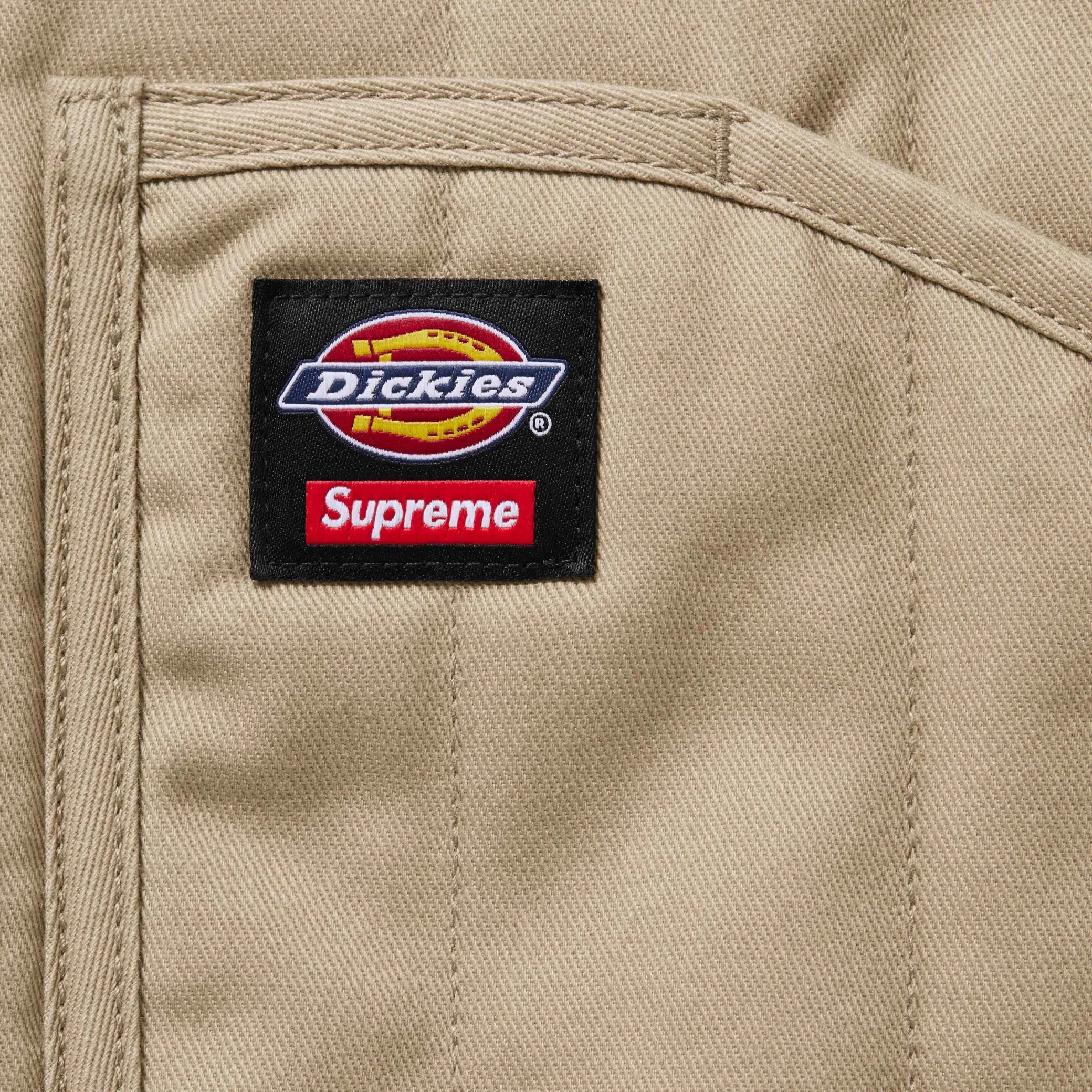  Supreme FW25 Dickies Reversible Quilted Faux Fur Work Jacket "Tan" | Farsel