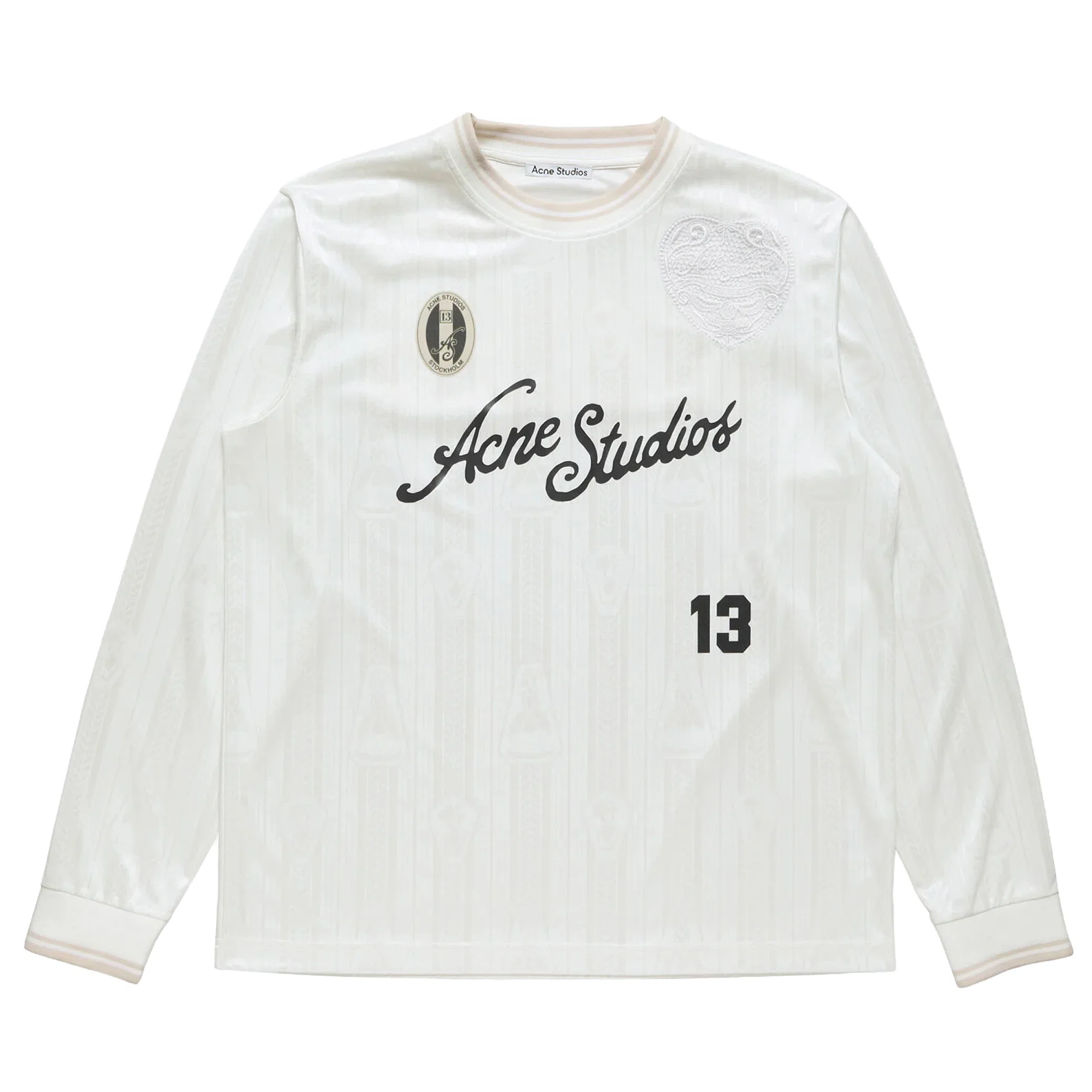 Лонгсливы Acne Studios Logo Sports Jersey Top "White" | Farsel