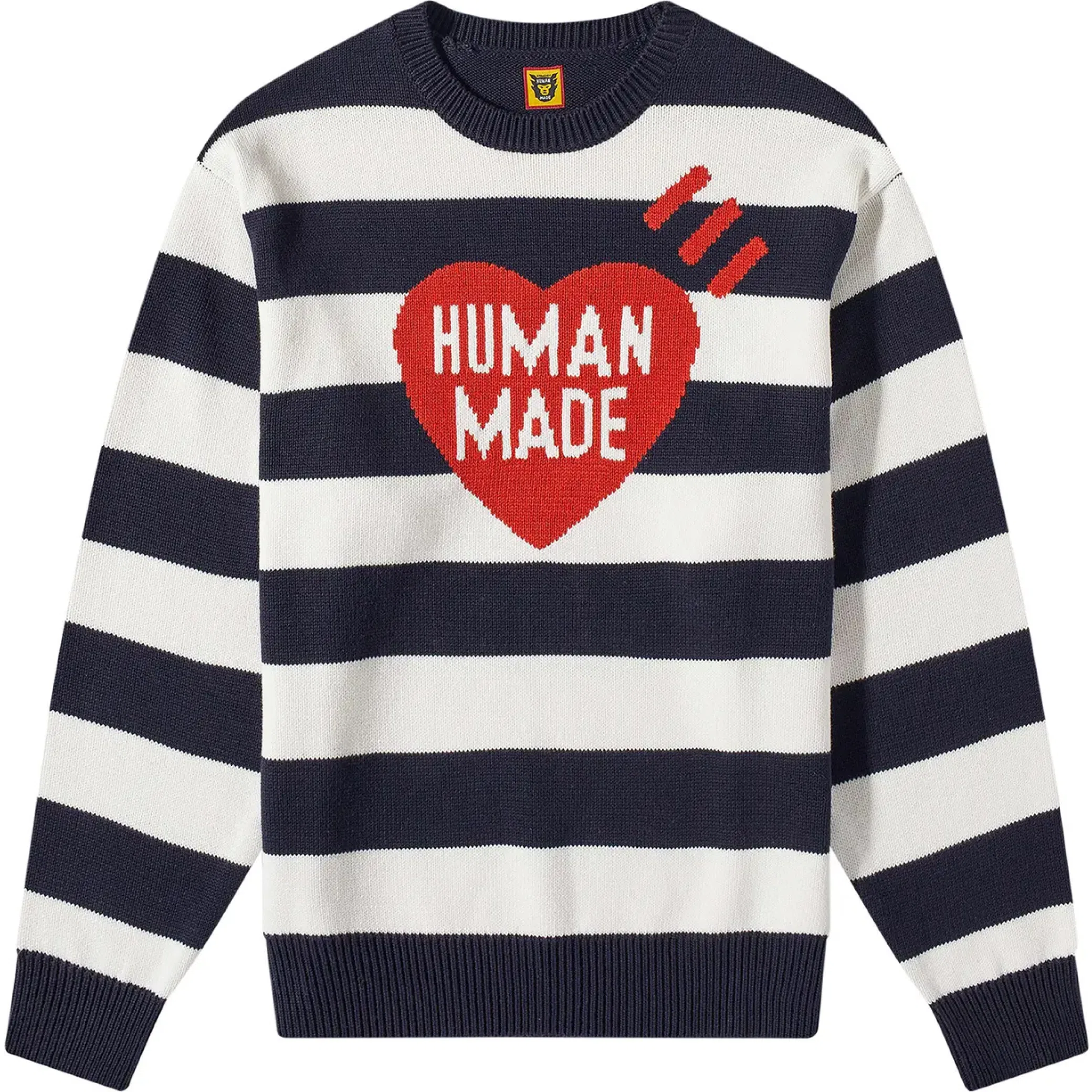 Свитеры Human Made Striped Heart Knit Sweater "Navy" | Farsel