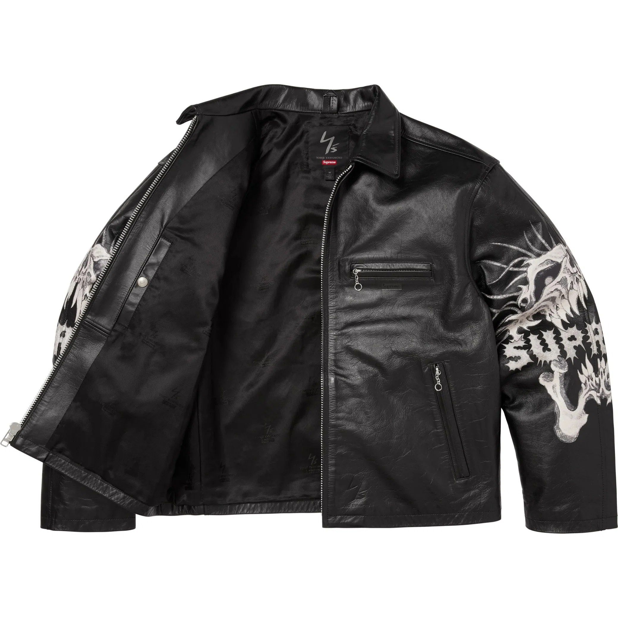 Куртки Supreme FW25 Y’s by Yohji Yamamoto Leather Jacket "Black" | Farsel