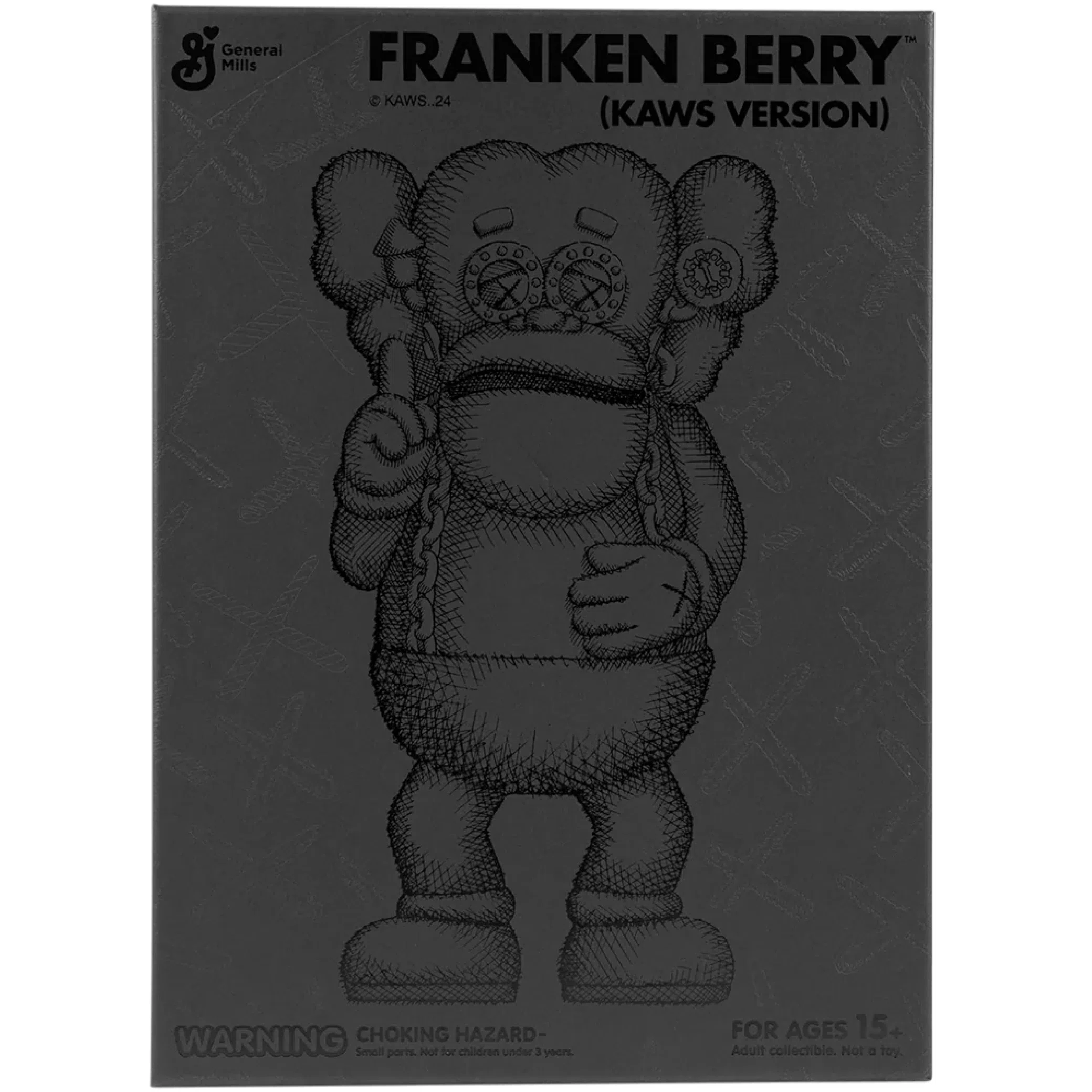  Kaws Cereal Monsters Franken Berry Figure "Black" | Farsel