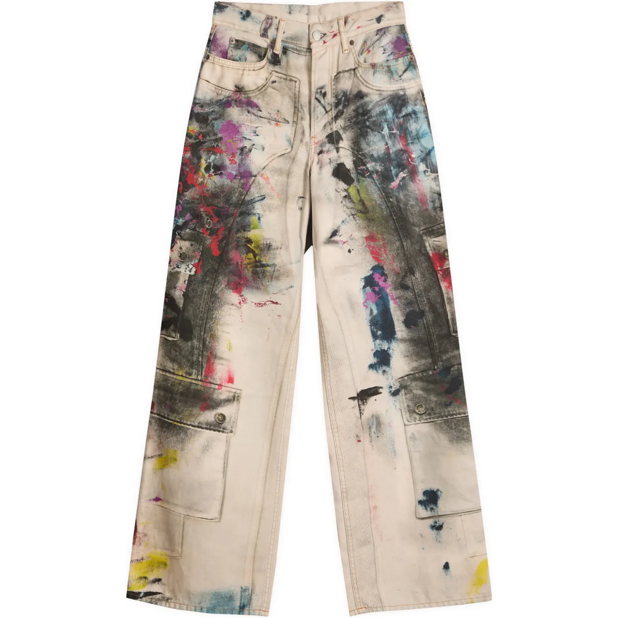 Джинсы Acne Studios 1981 Baggy Fit Jeans "White/Multi" | Farsel