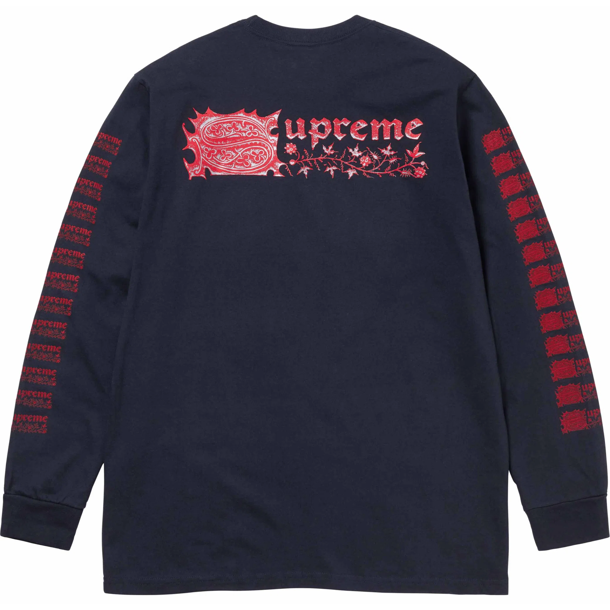  Supreme SS24 Saint Sebastian L/S Tee "Navy" | Farsel