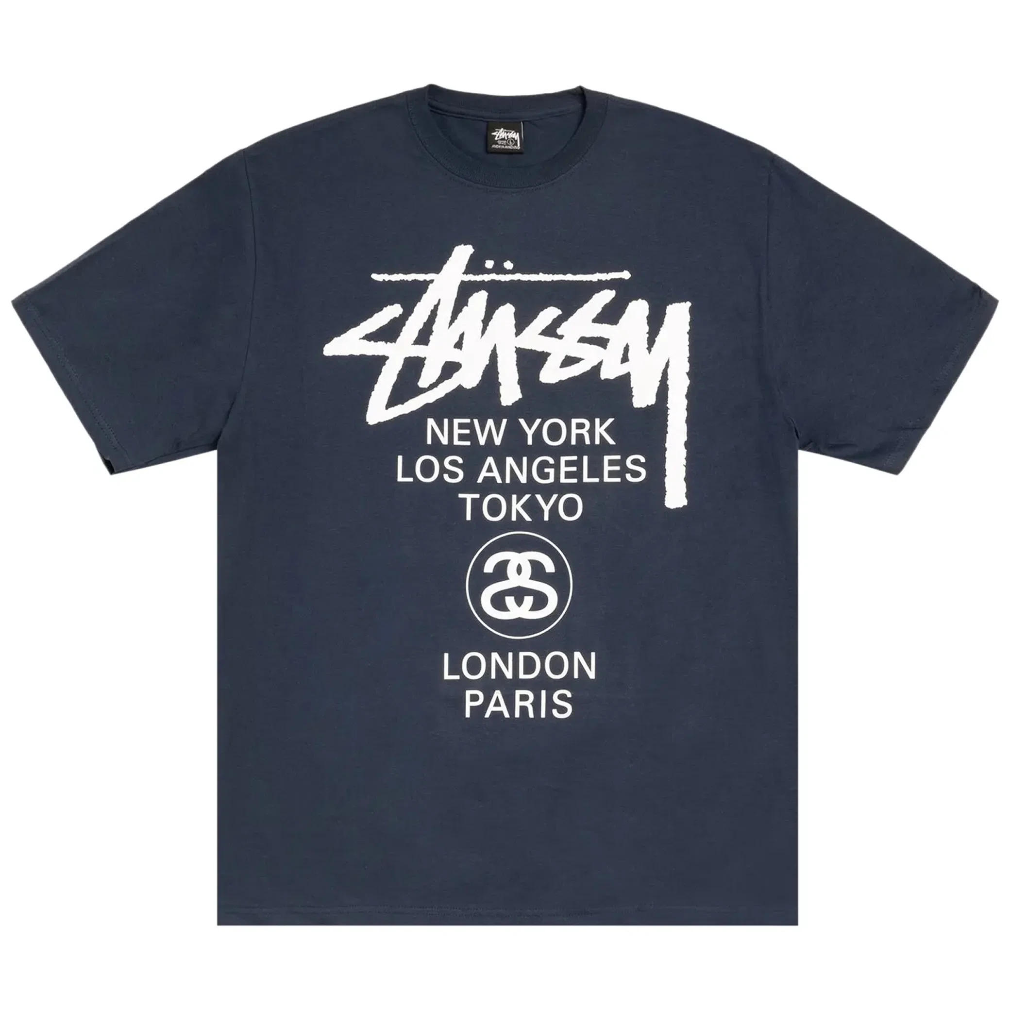 Футболки Stussy World Tour Tee "Navy" | Farsel