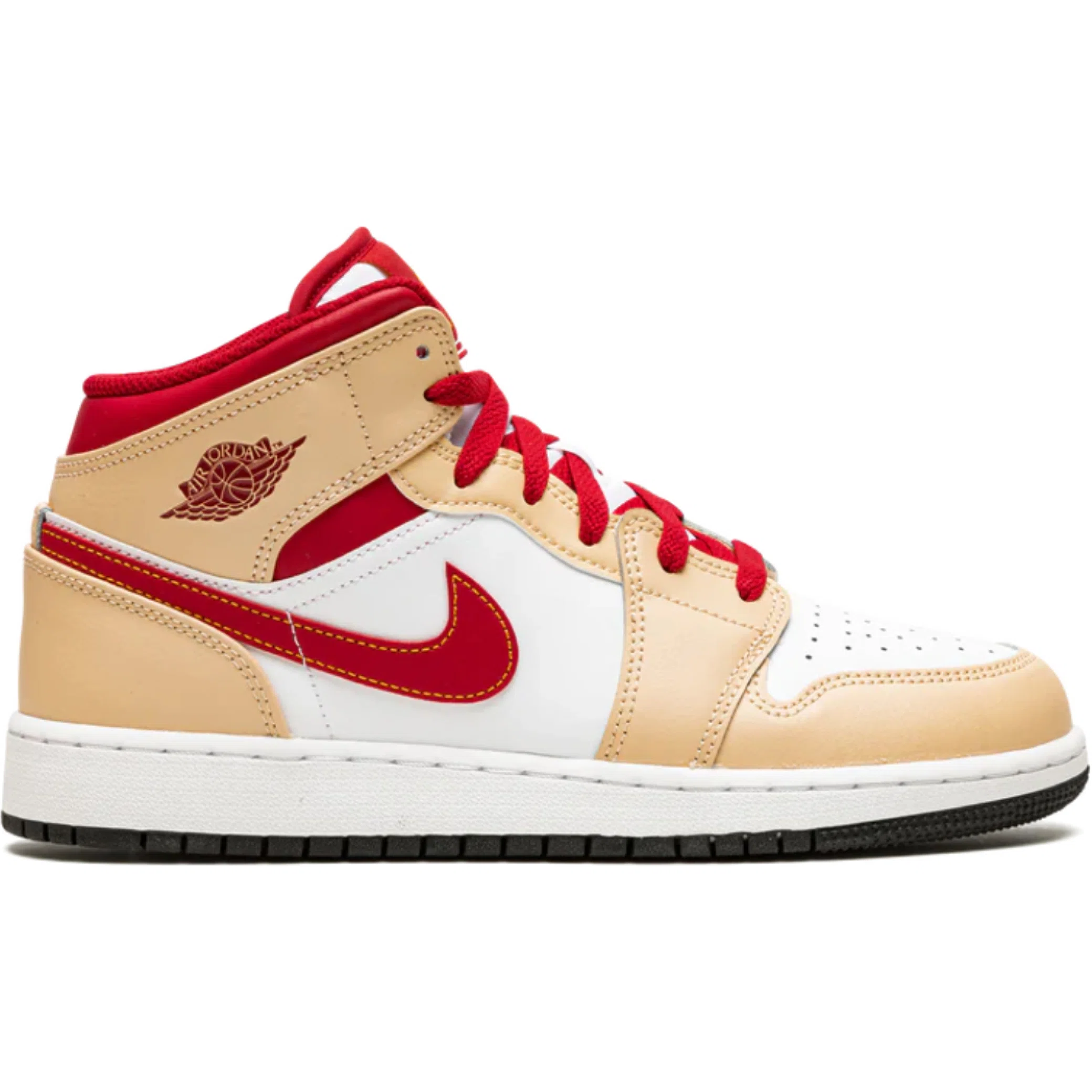 Кроссовки Nike Air Jordan 1 Mid GS "Light Curry Cardinal" | Farsel