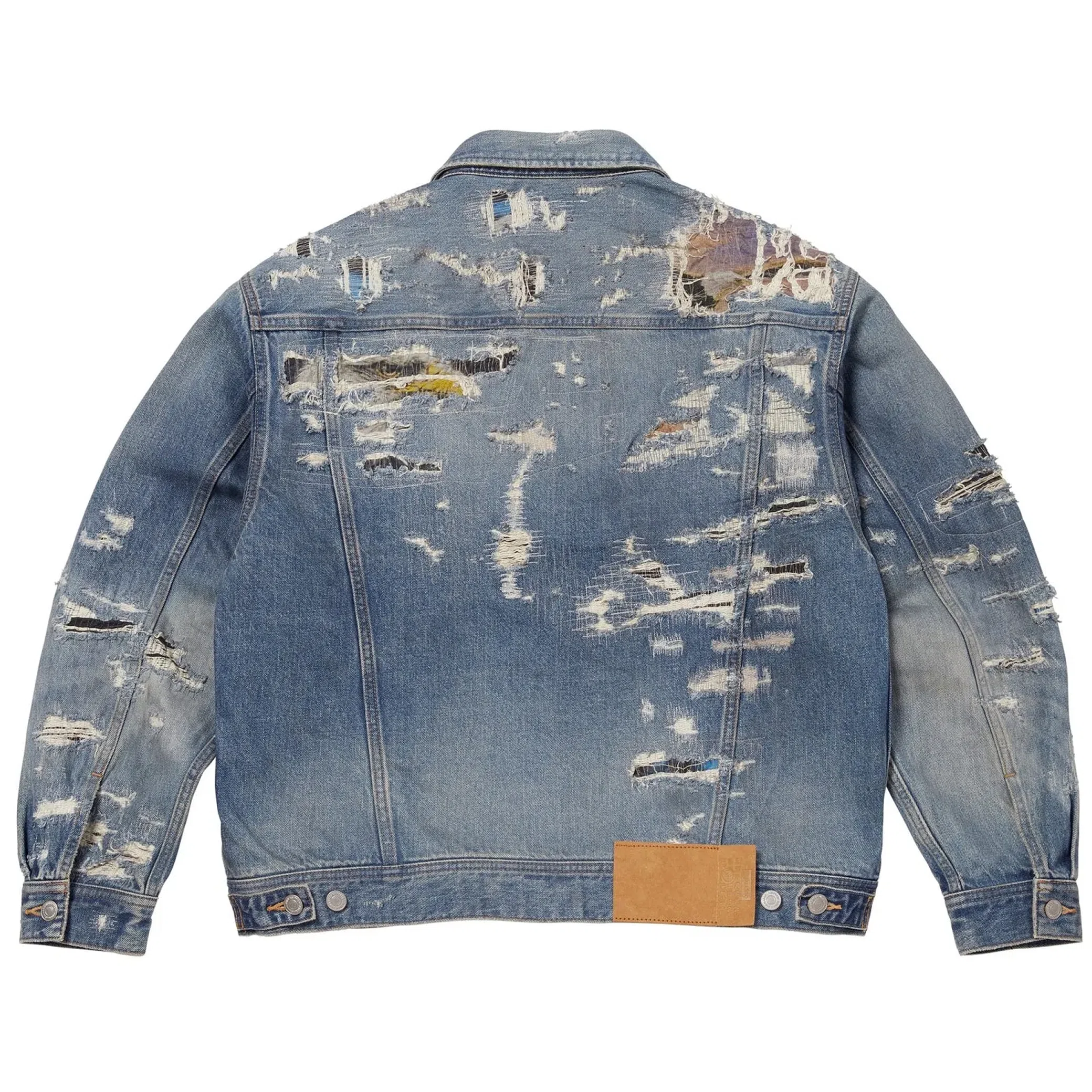 Куртки Supreme MM6 Maison Margiela x Distressed Selvedge Denim Trucker Jacket "Washed Indigo" | Farsel