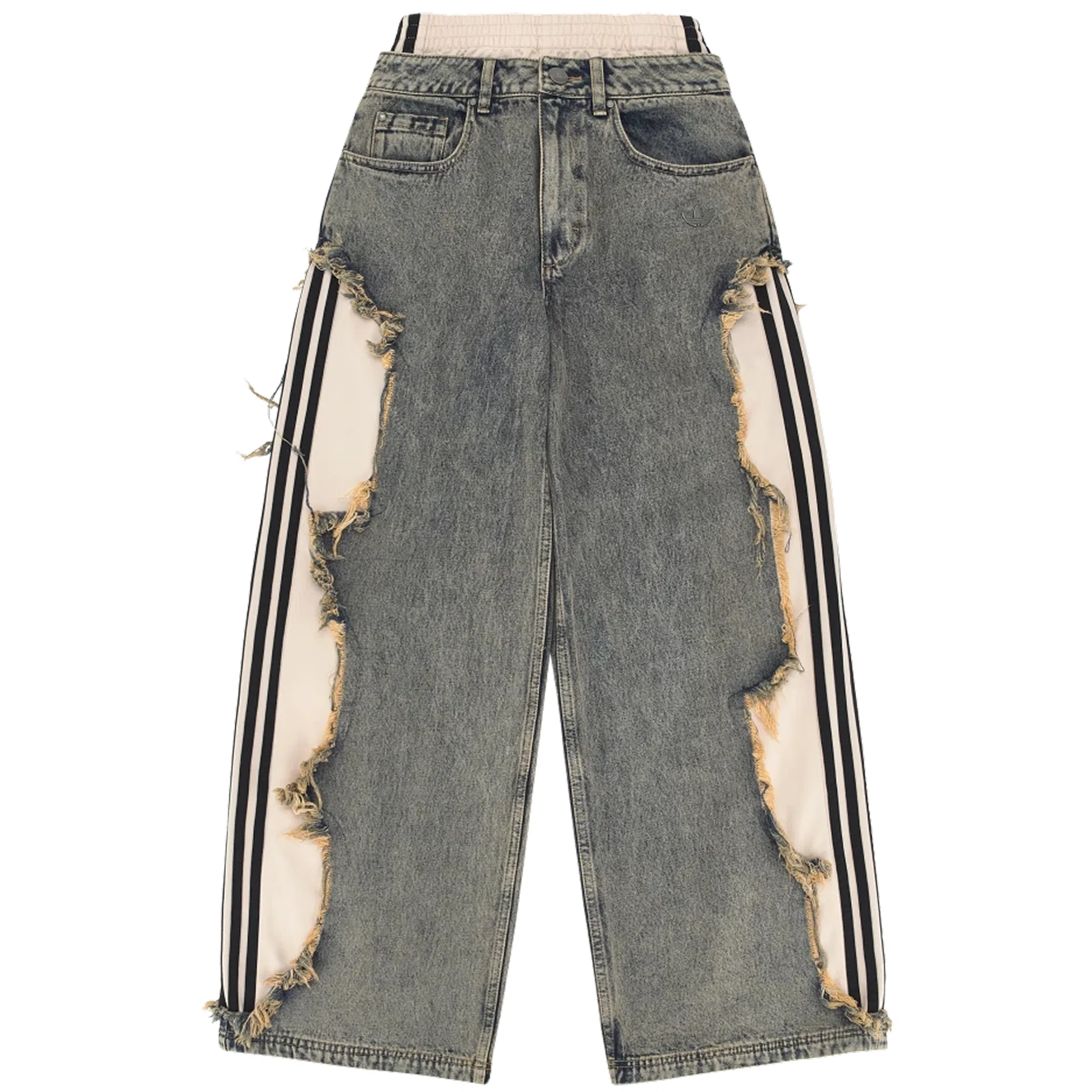 Джинсы Adidas Adilenium 5.0 Deconstructed Denim Pants "Khaki Brown" | Farsel