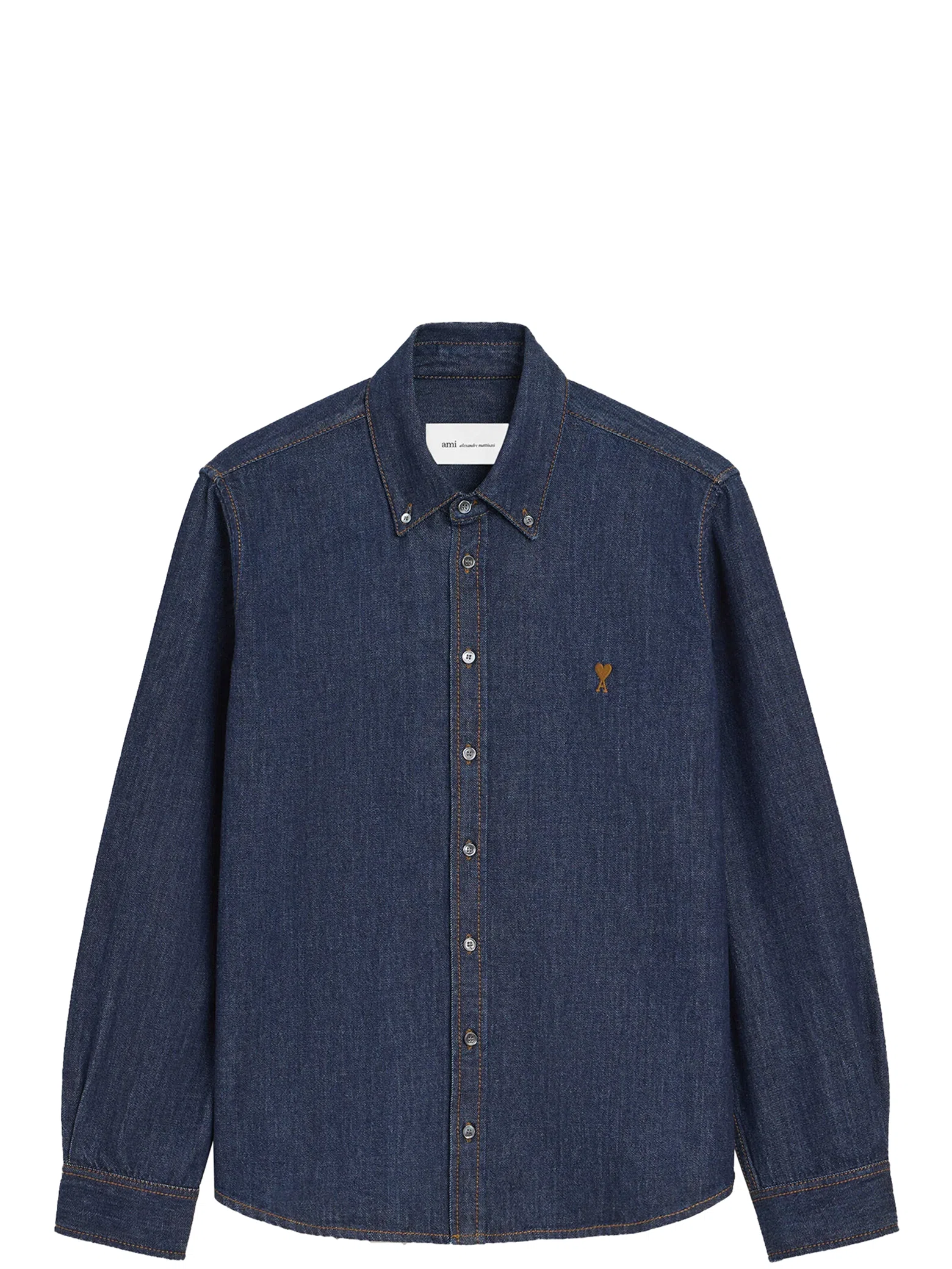 Рубашки Ami Paris Denim Cotton Ami De Coeur Shirt "Indigo" | Farsel
