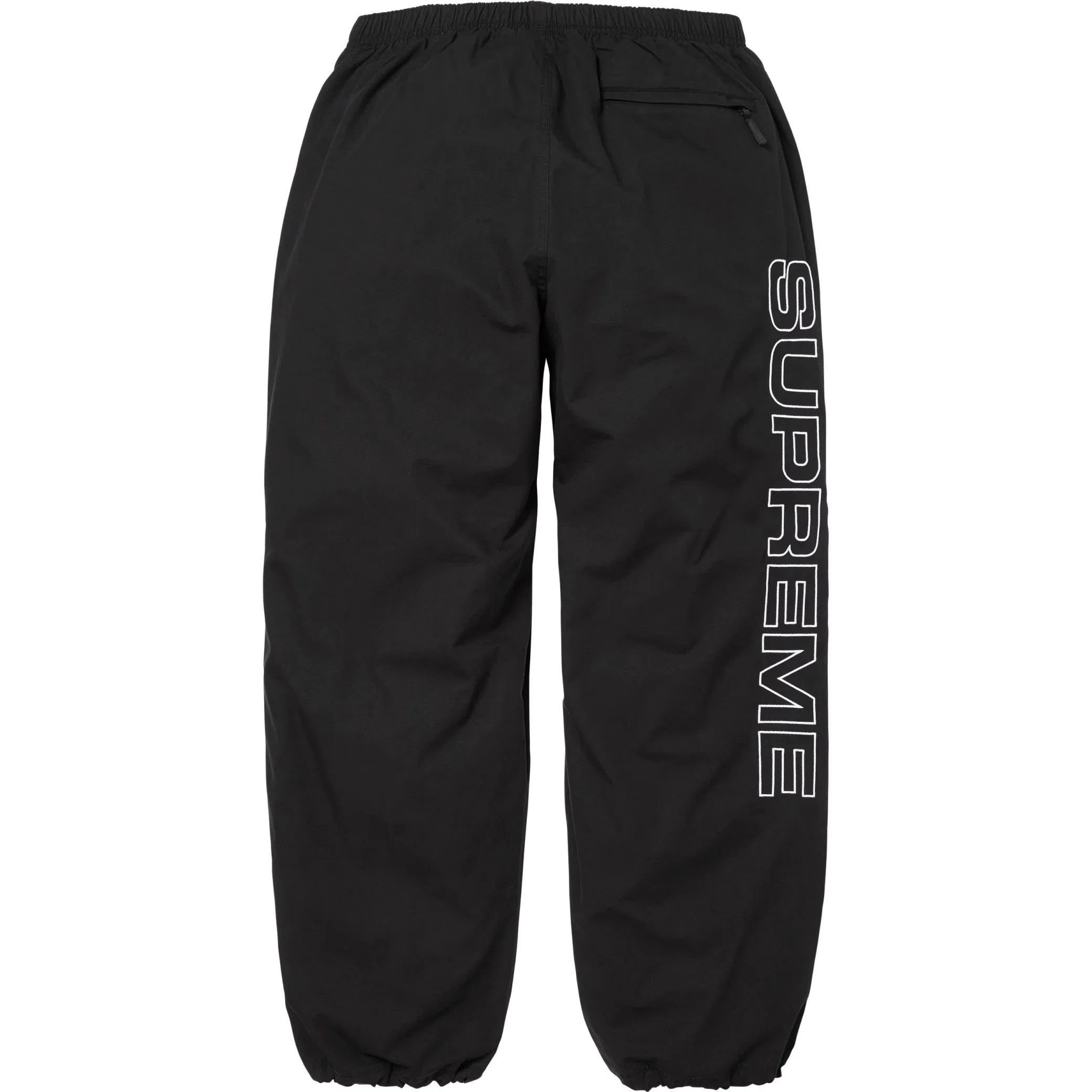  Supreme FW25 Spellout Embroidered Ripstop Track Pant "Black" | Farsel