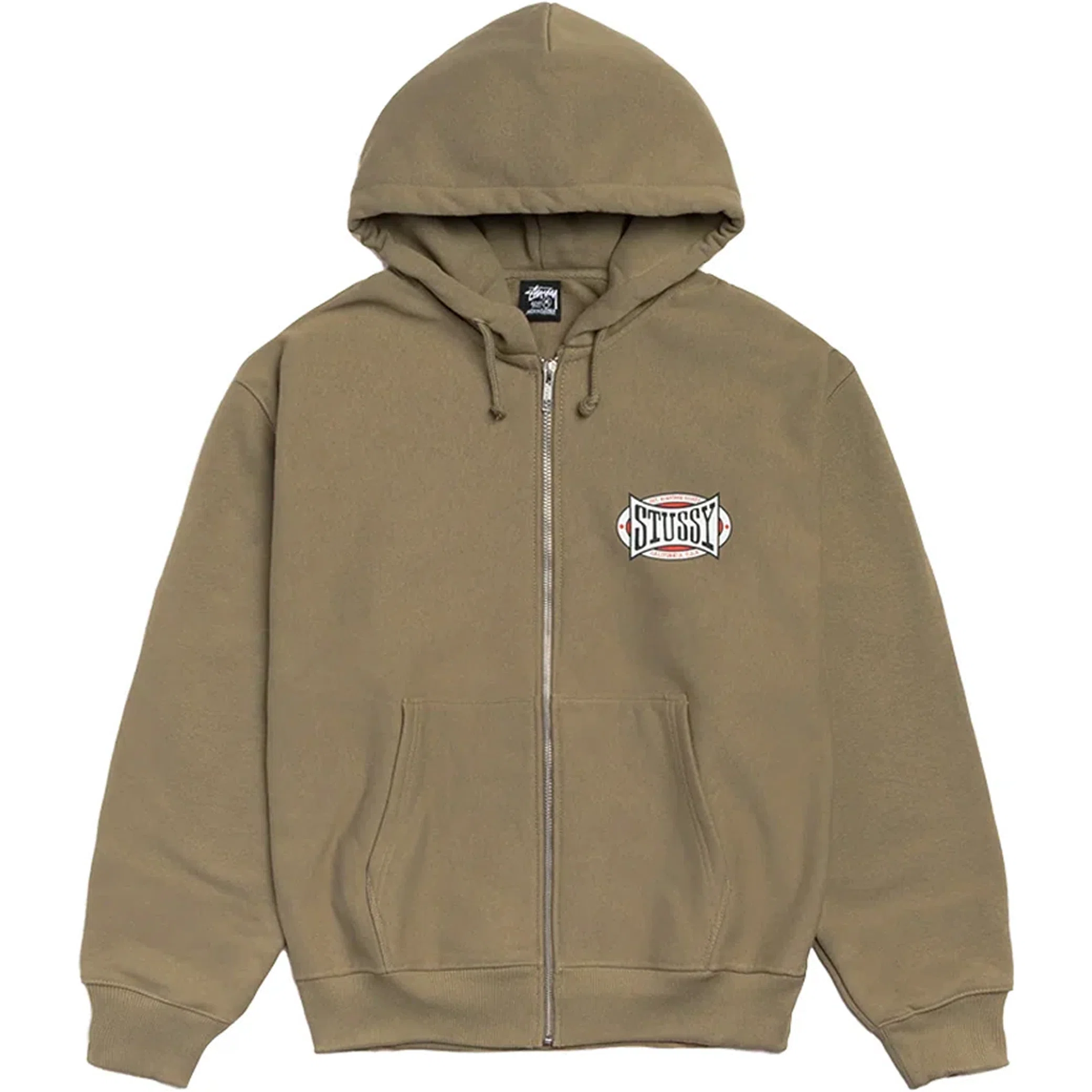 Худи Stussy Champion Oval Zip Hoodie "Army" | Farsel