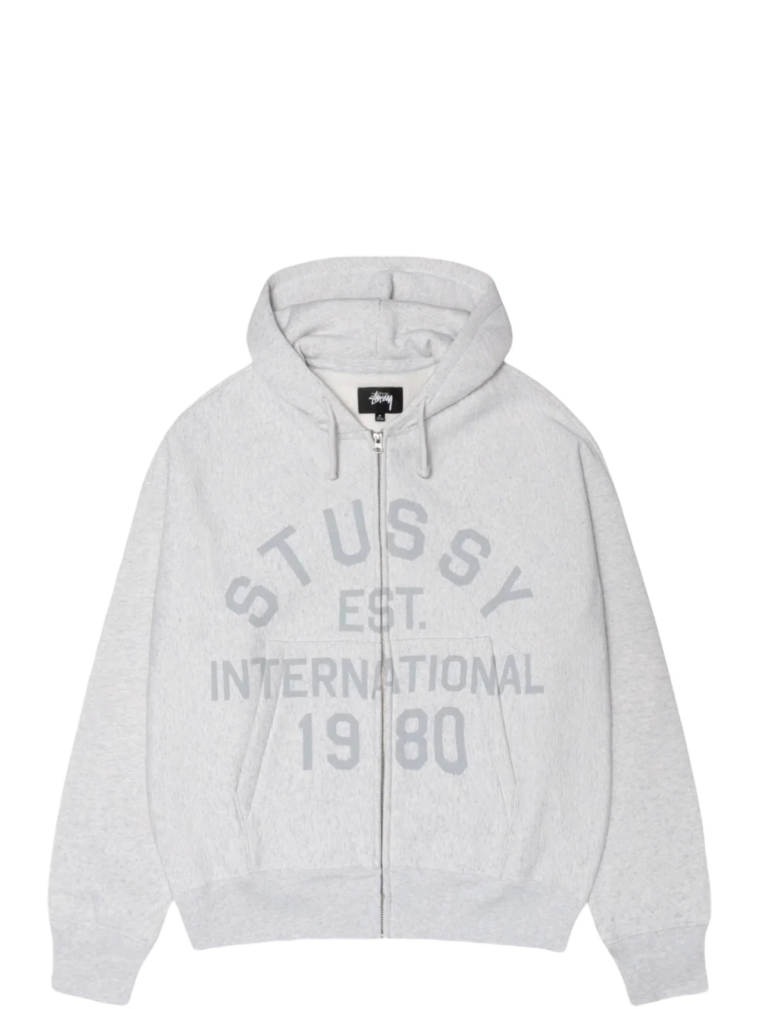 Худи Stussy Established Zip Hoodie "Ash Heather" | Farsel