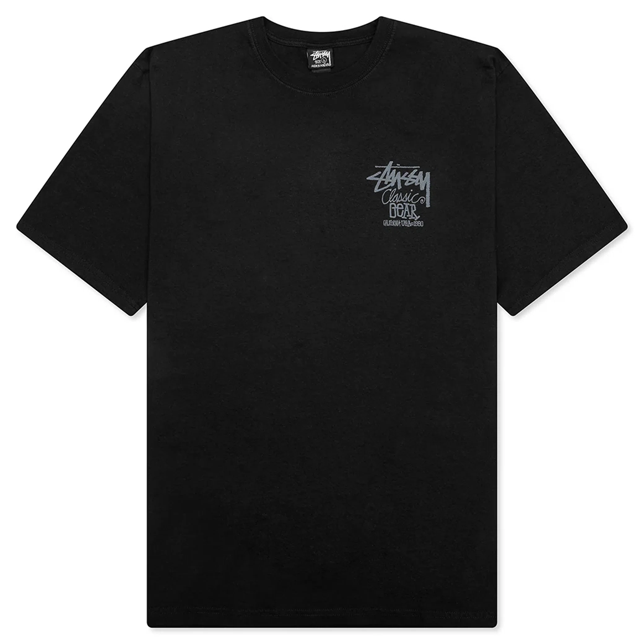 Футболки Stussy Classic Gear Tee Pigment Dyed "Black" | Farsel