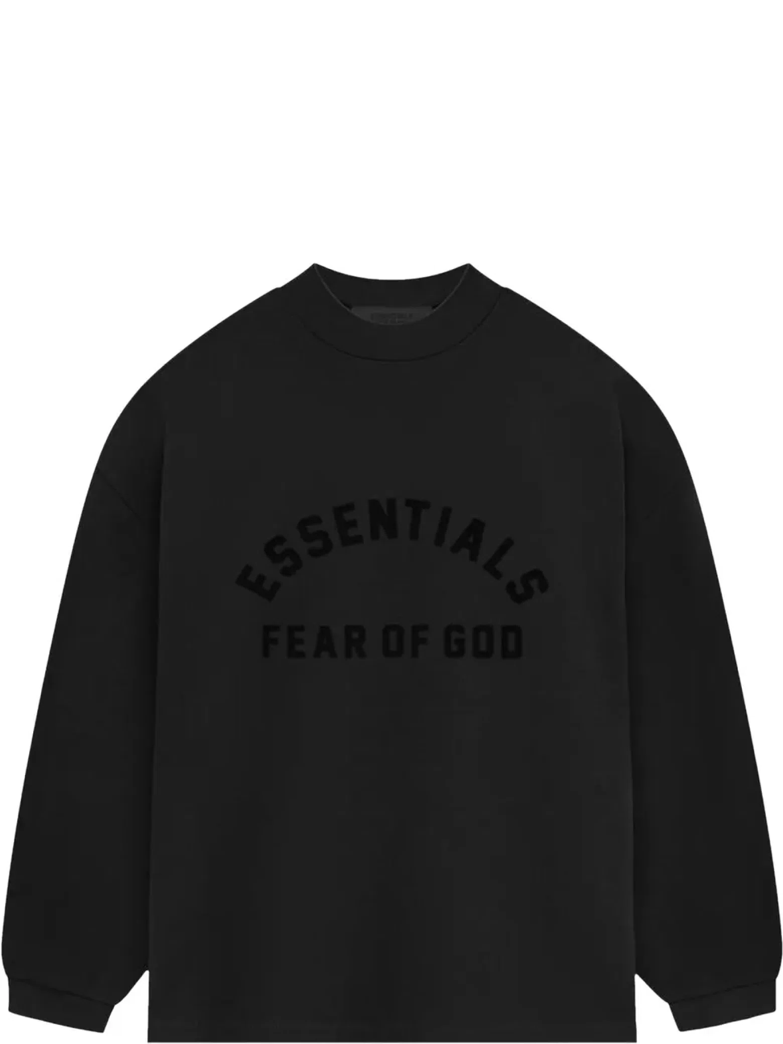 Лонгсливы Fear of God FW24 Essentials Heavy Jersey Long-Sleeve T-Shirt "Jet Black" | Farsel