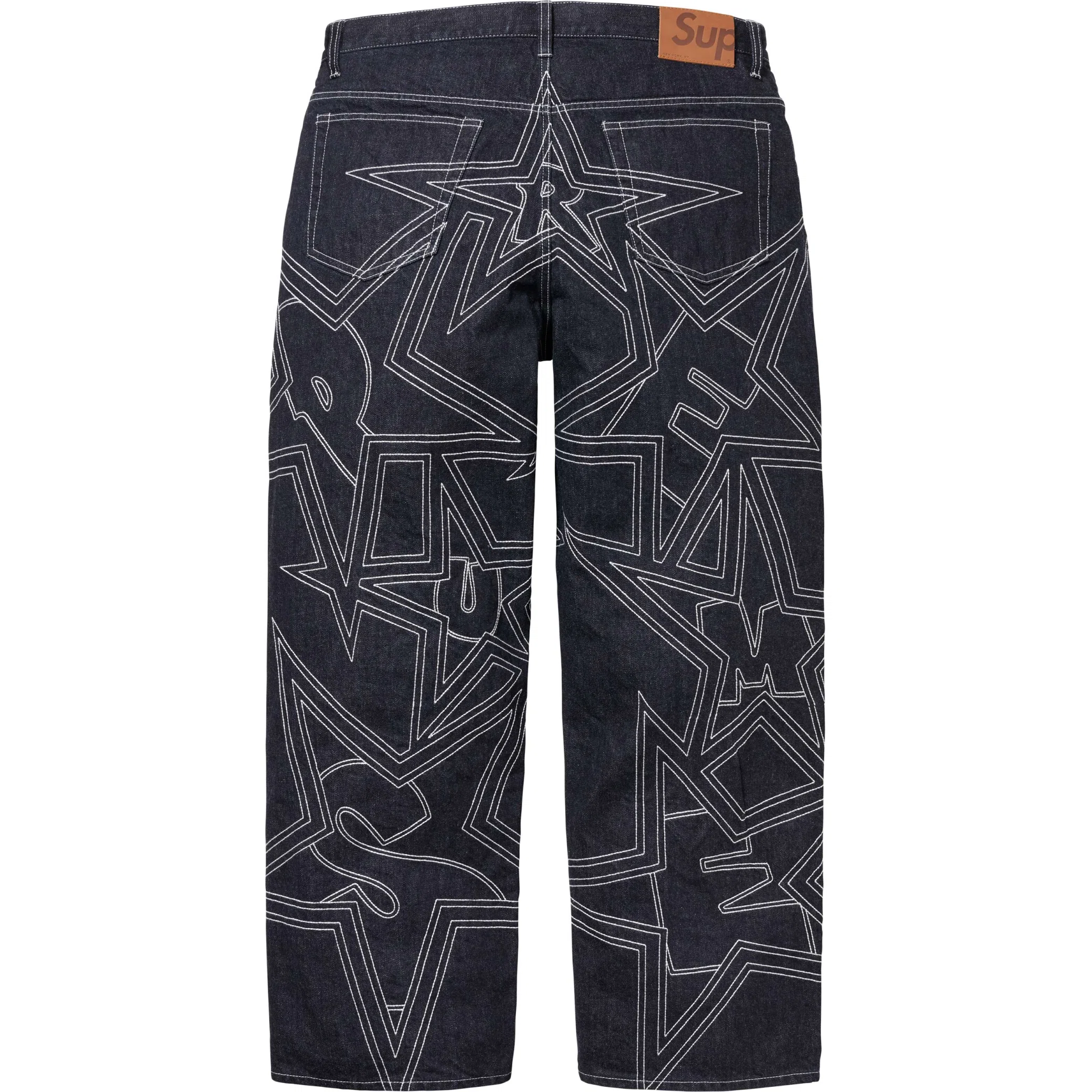 Джинсы Supreme SS25 Stars Topstitch Baggy Jean "Indigo" | Farsel