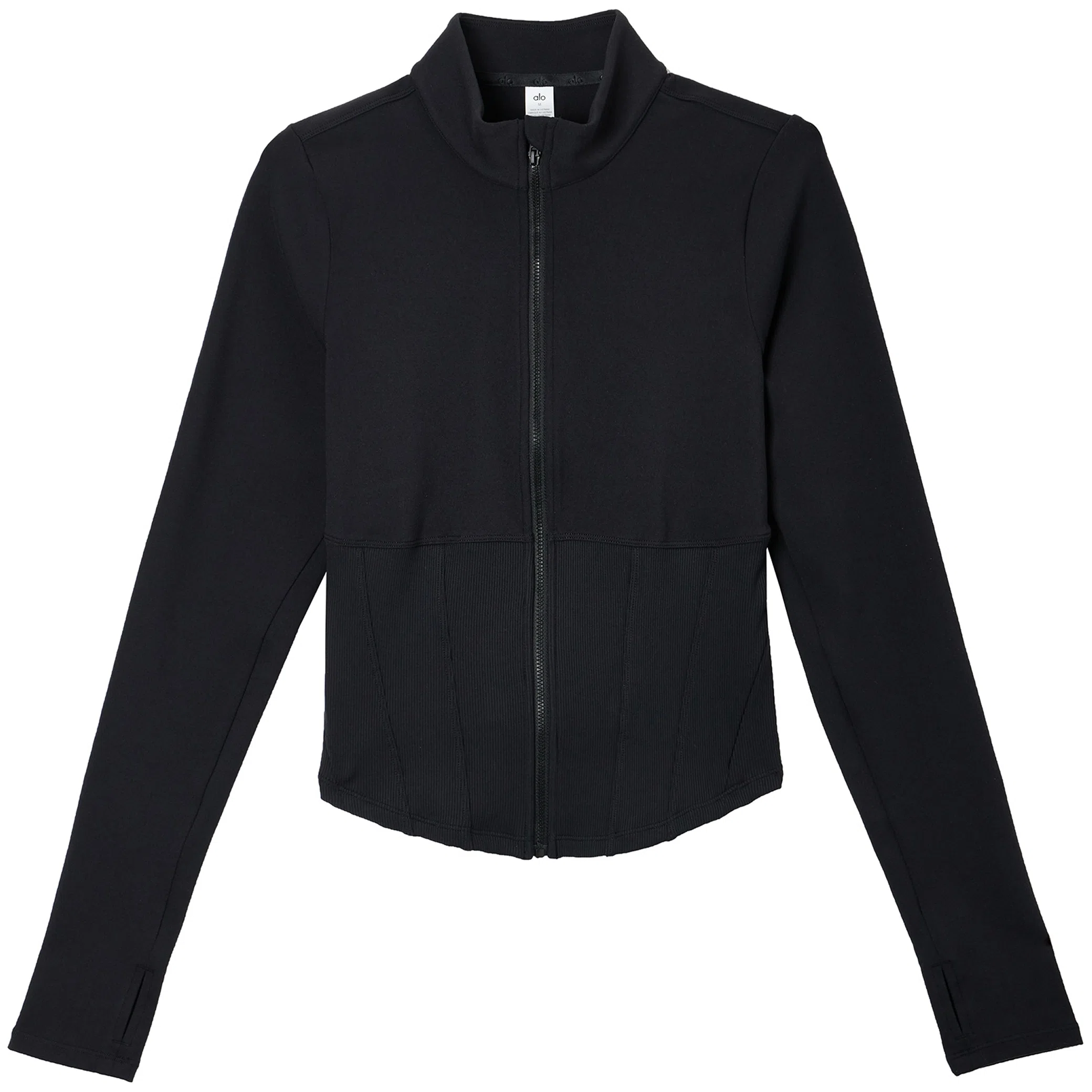 Рашгарды Alo Yoga Airbrush Corset Full Zip Jacket "Black" | Farsel