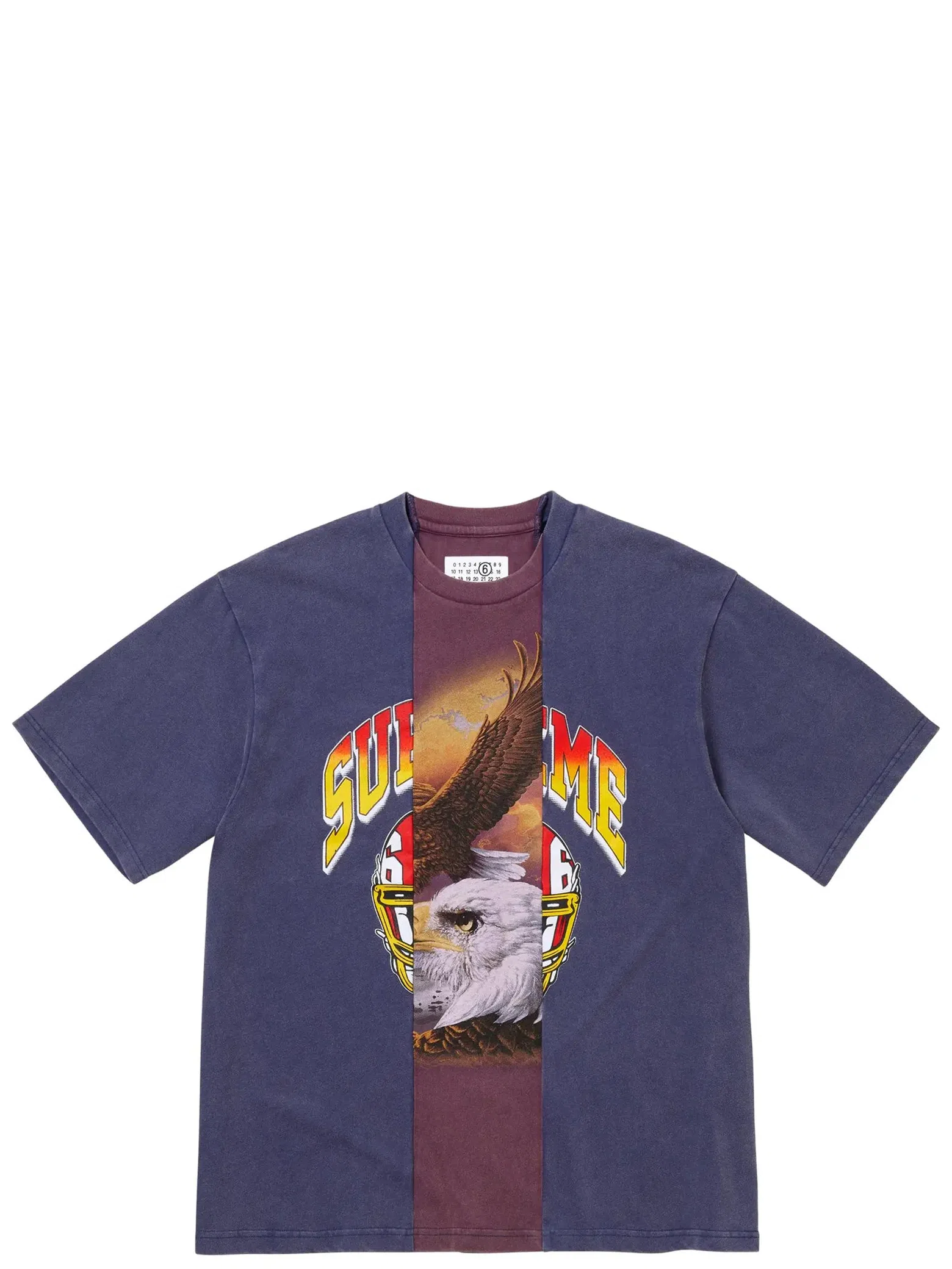 Футболки Supreme SS26 MM6 Maison Margiela x Split Short-Sleeve Top "Navy" | Farsel