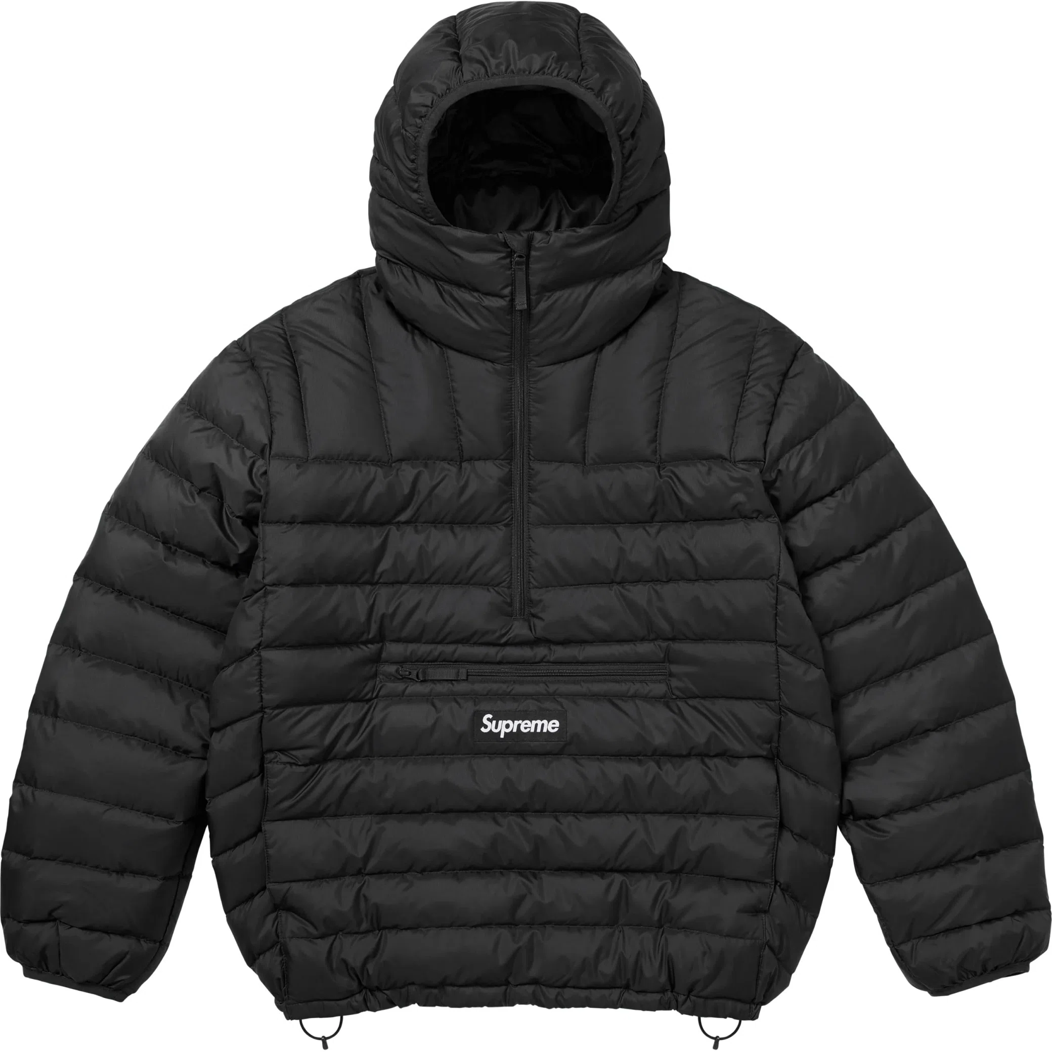 Куртки Supreme FW25 Micro Down Half Zip Hooded Pullover "Black" | Farsel