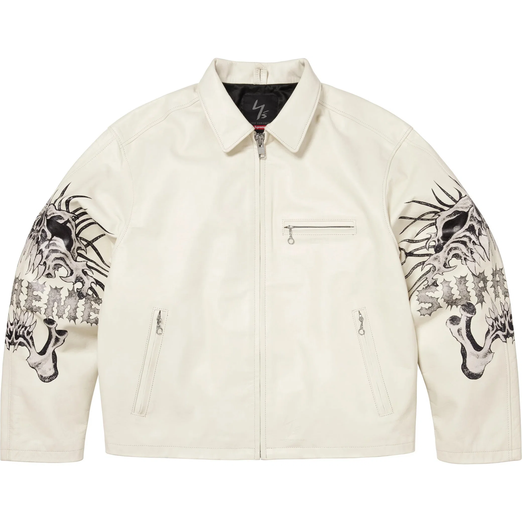 Supreme FW25 Y’s by Yohji Yamamoto Leather Jacket "White" | Farsel