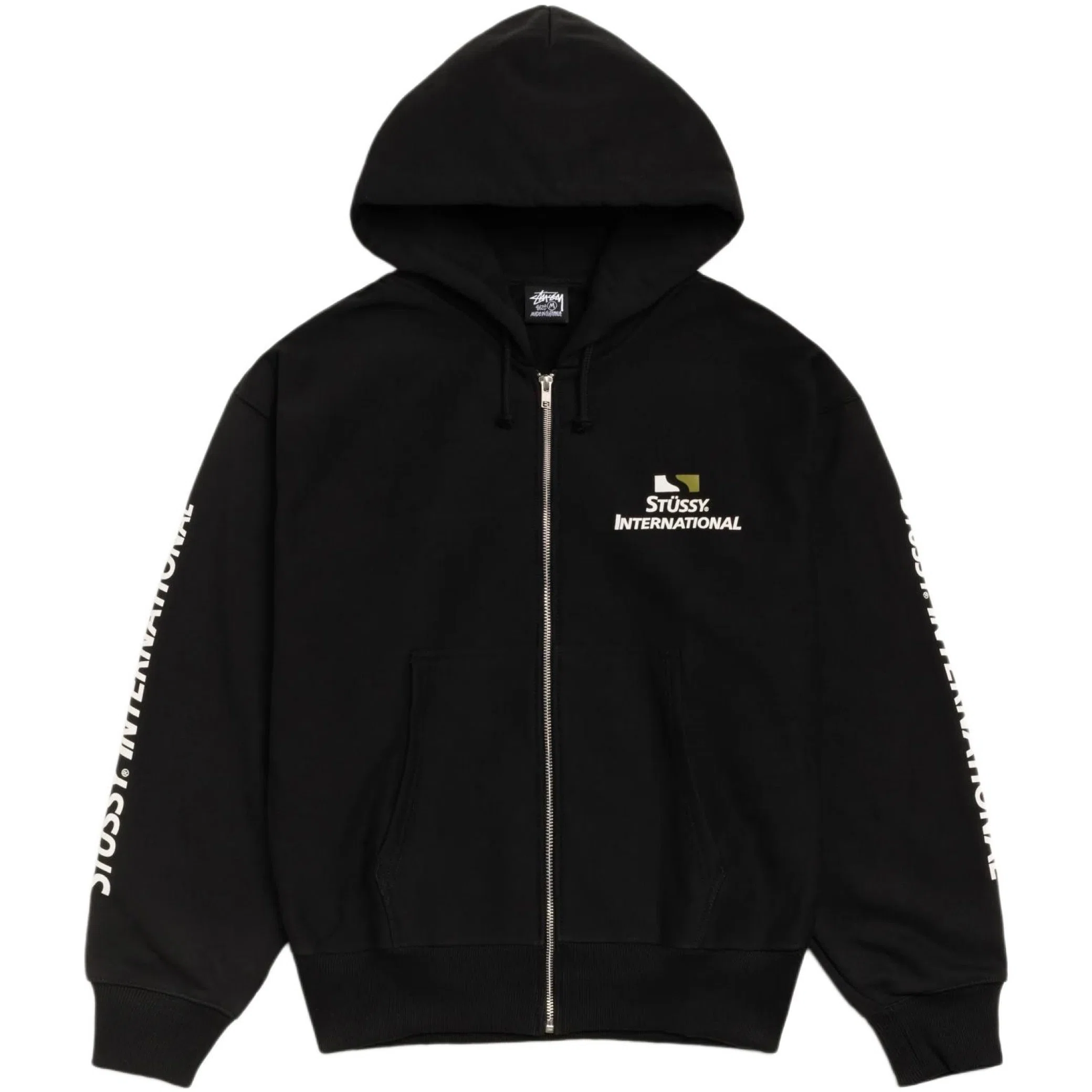 Худи Stussy International Zip Hoodie "Black" | Farsel