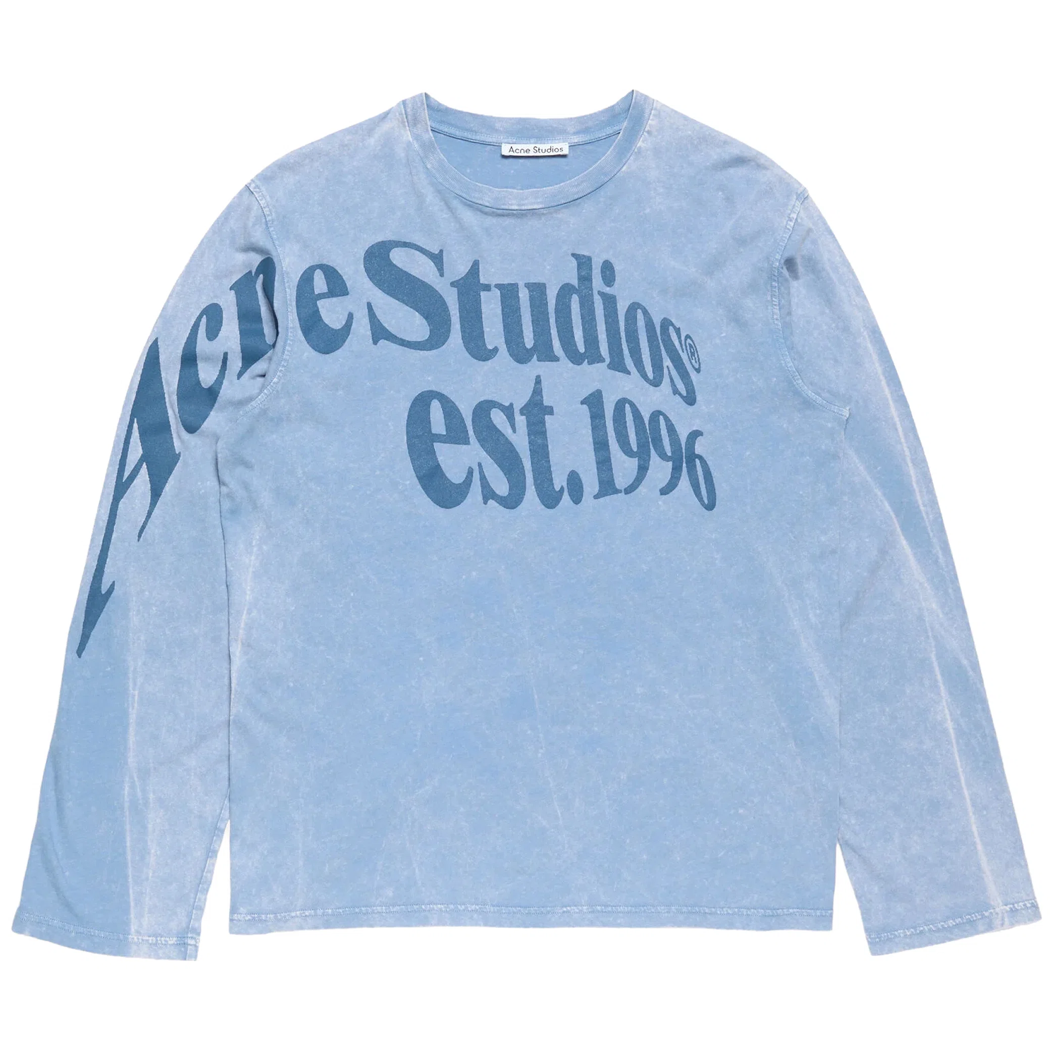 Лонгсливы Acne Studios Relaxed Fit Graphic T-shirt "Blue" | Farsel