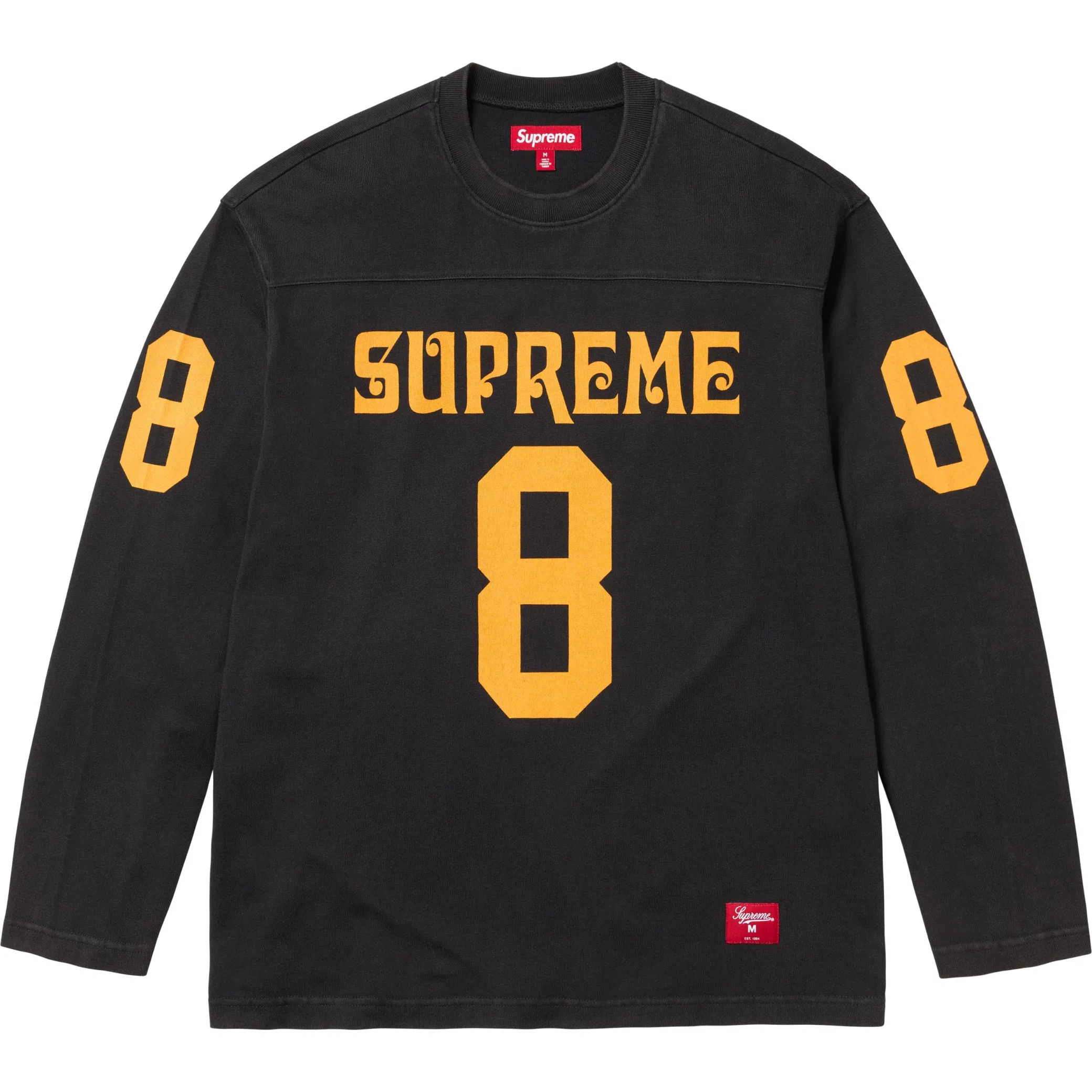  Supreme SS25 Affiliated L/S Football Top "Black" | Farsel