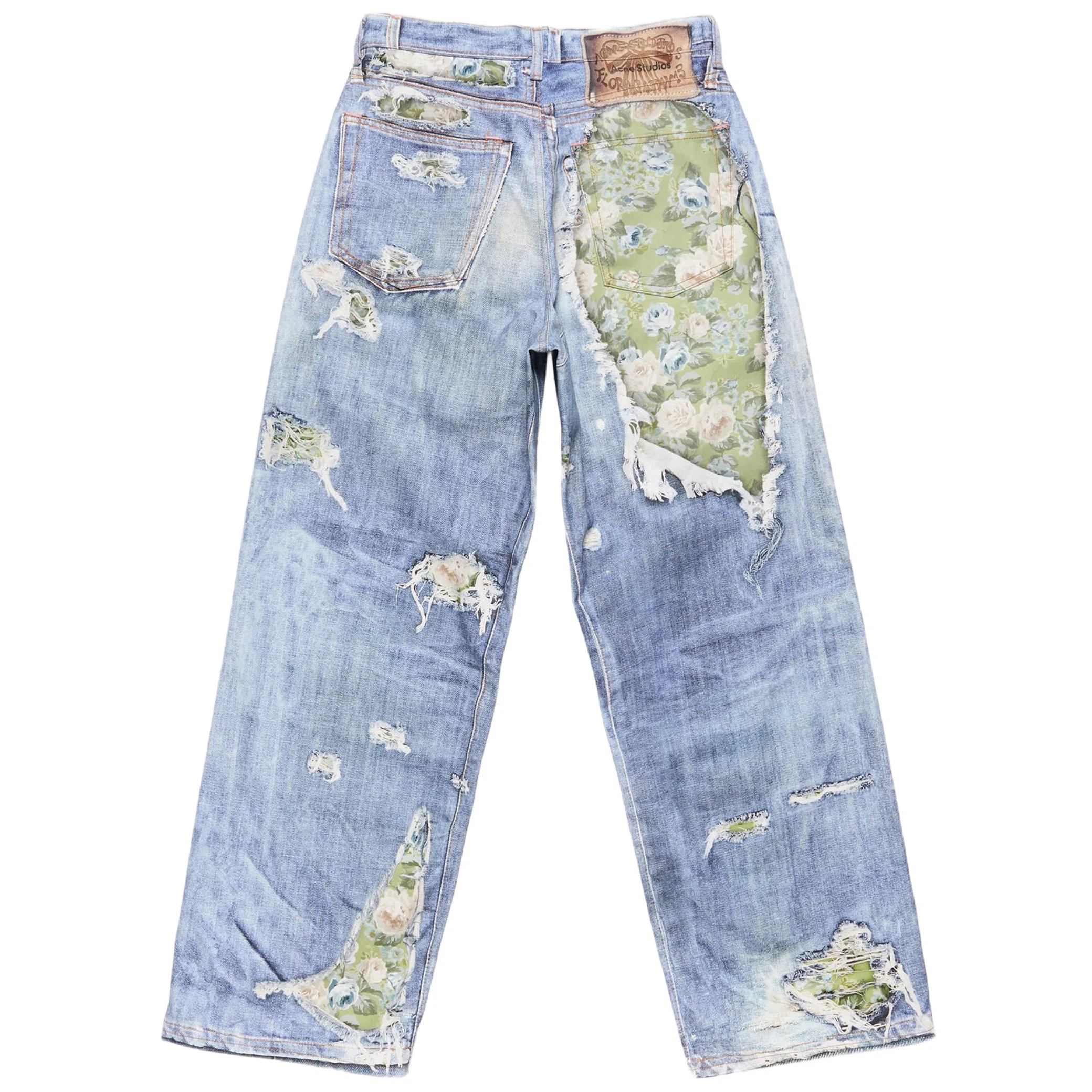 Джинсы Acne Studios Trompe-l’œil Jeans 1981 "Blue / Green" | Farsel