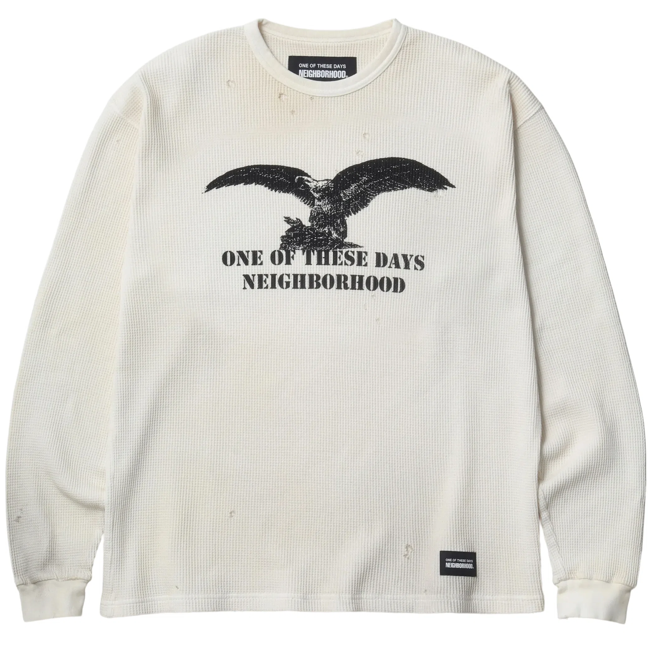 Свитеры NEIGHBORHOOD One Of TheeseDays WAFFLE FABRIC CREWNECK LS "White" | Farsel