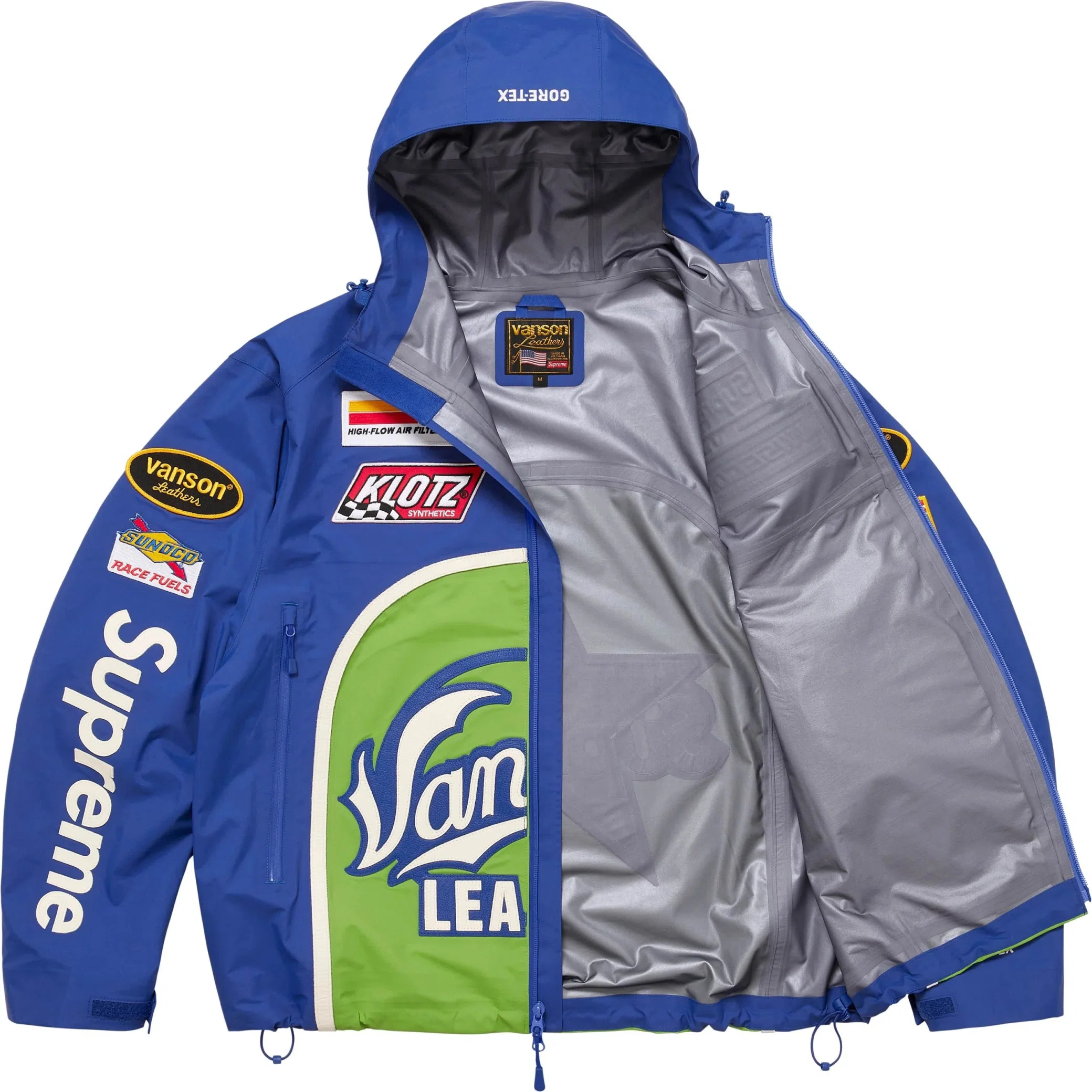  Supreme FW25 Vanson Leathers GORE-TEX Shell Jacket "Royal" | Farsel