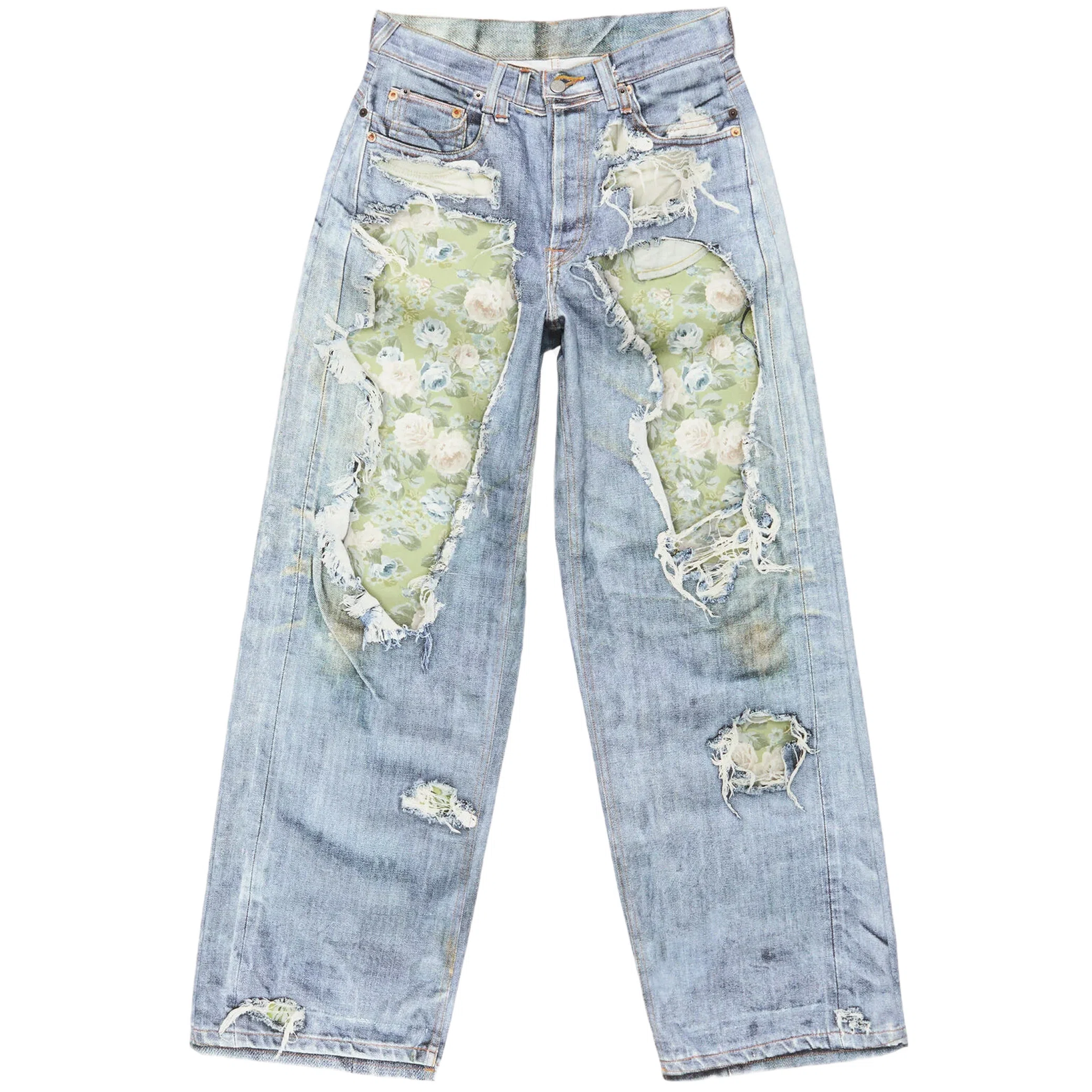 Джинсы Acne Studios Trompe-l’œil Jeans 1981 "Blue / Green" | Farsel