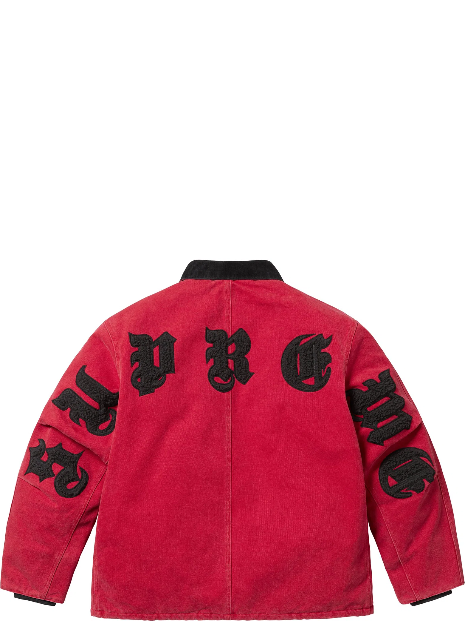 Куртки Supreme SS25 Old English Canvas Work Jacket "Red" | Farsel