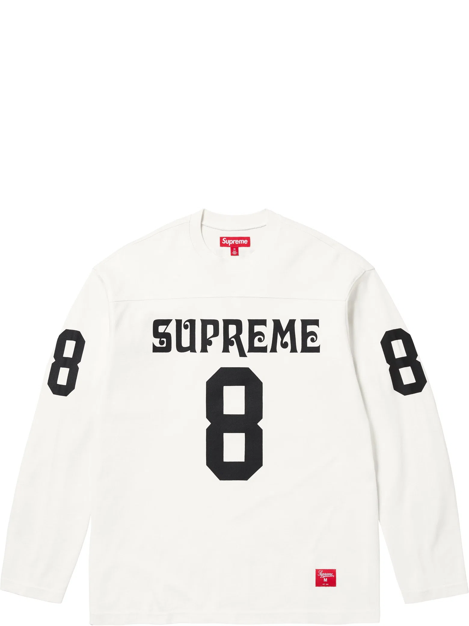 Лонгсливы Supreme SS25 Affiliated L/S Football Top "White" | Farsel