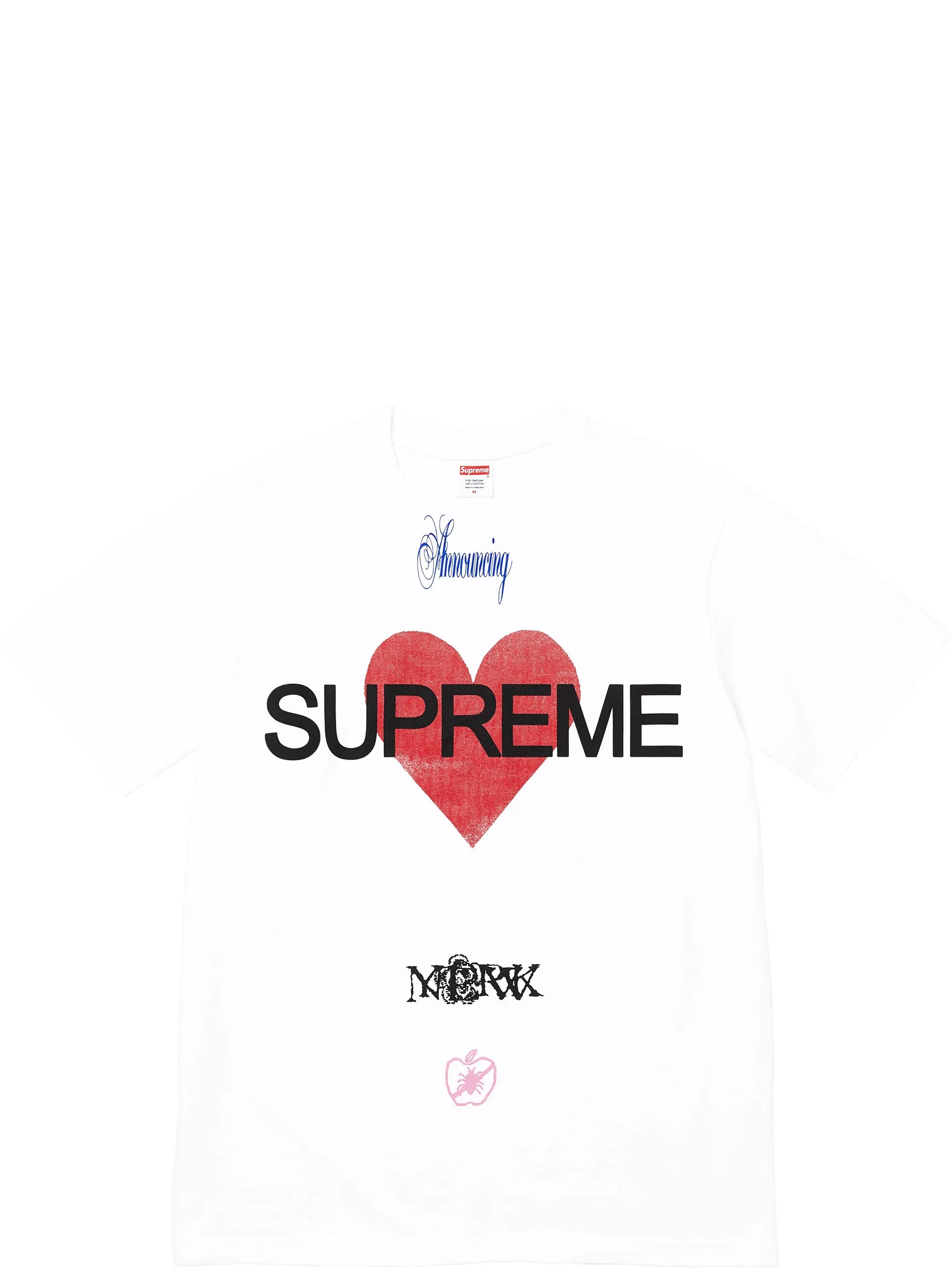 Футболки Supreme SS25 Announcing Tee "White" | Farsel