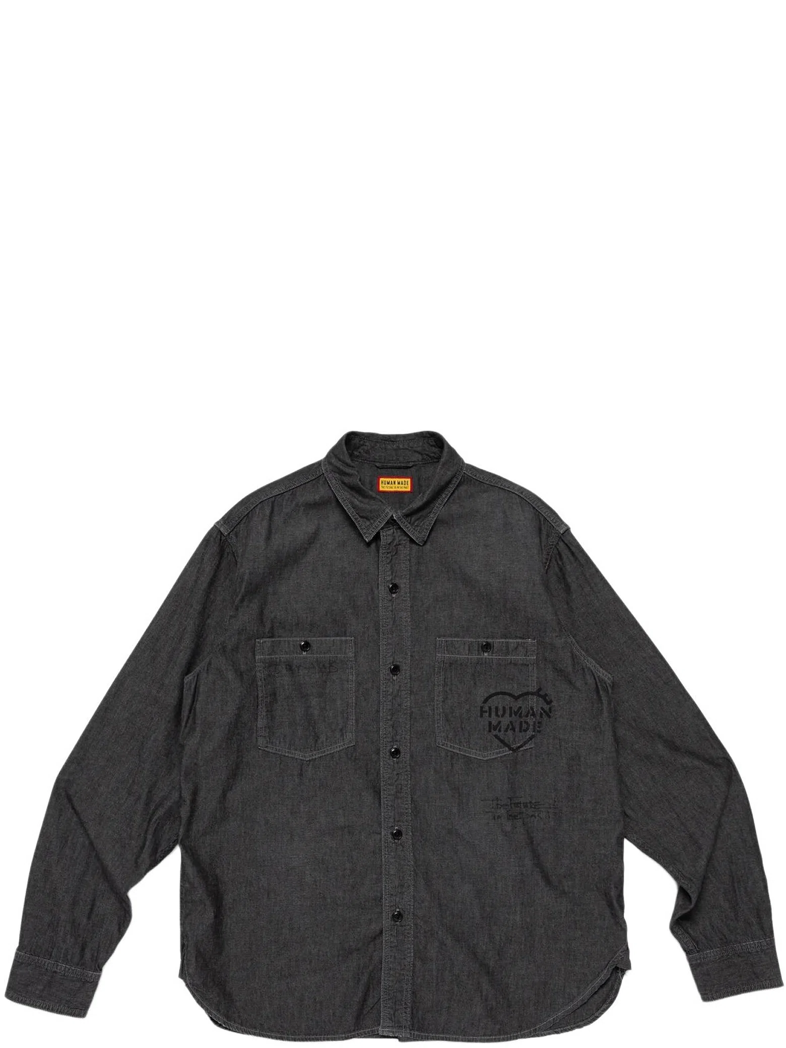 Рубашки Human Made Military Chambray Shirt "Black" | Farsel