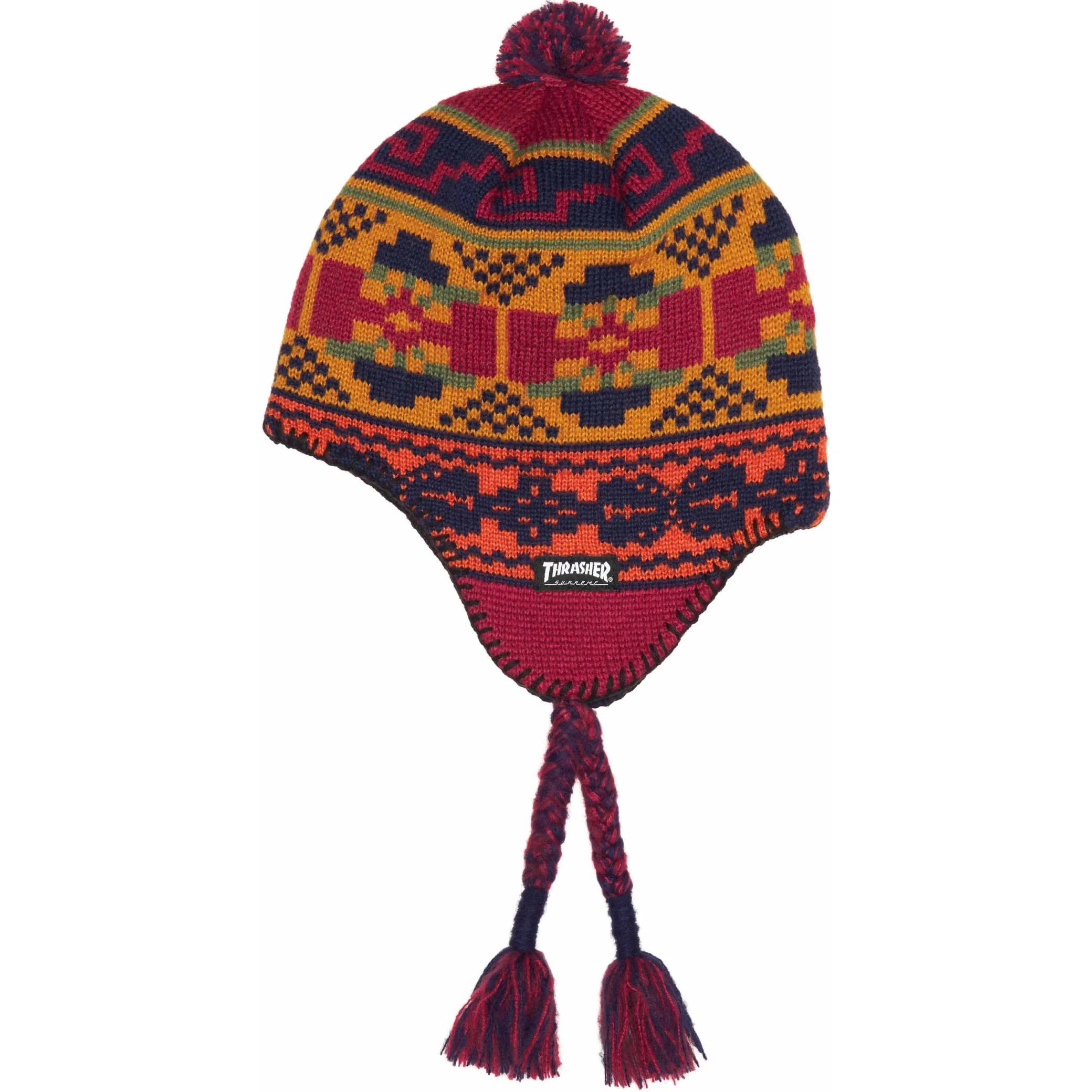 Шапки Supreme FW24 Thrasher Earflap Beanie "Red" | Farsel