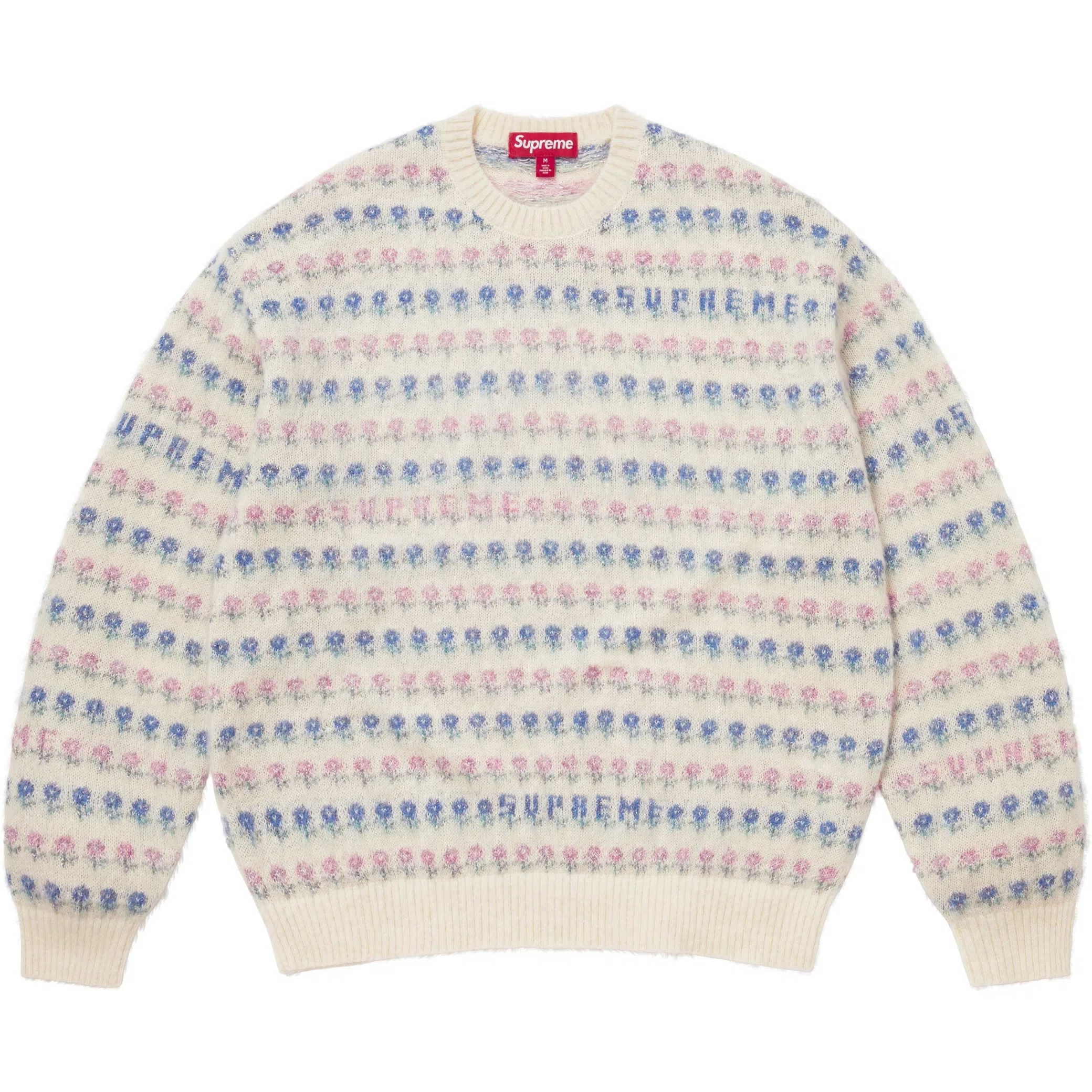  Supreme FW25 Flowers Metallic Sweater "Ivory" | Farsel