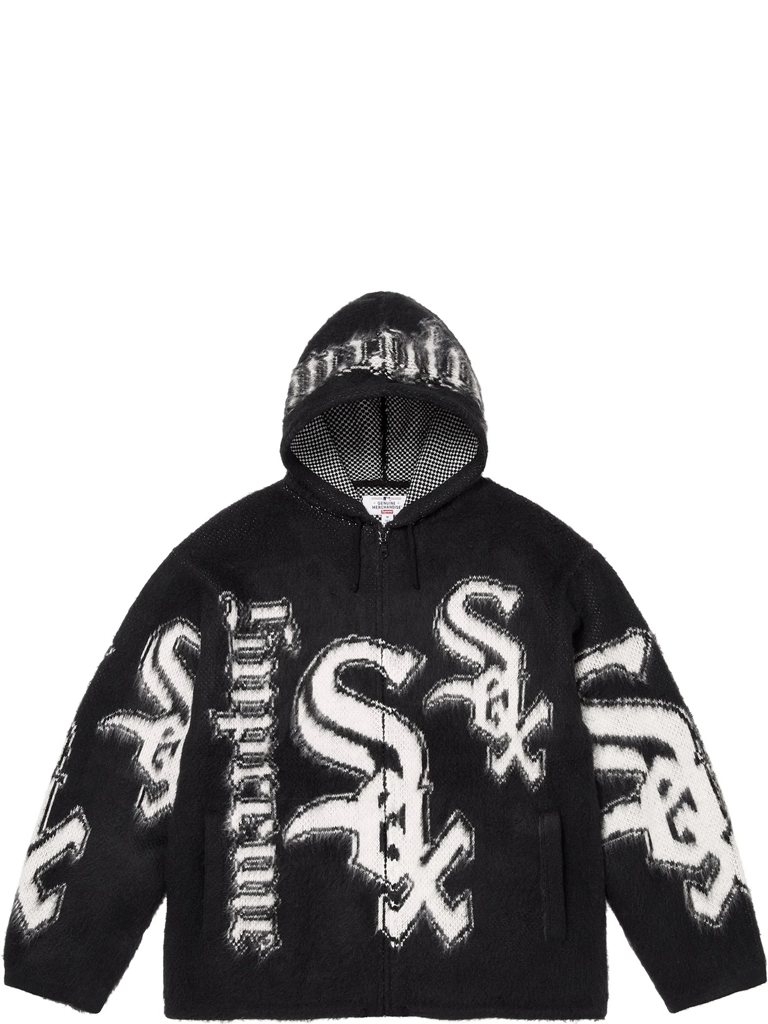 Худи Supreme FW25 Chicago White Sox Zip Up Hooded Sweater "Black" | Farsel