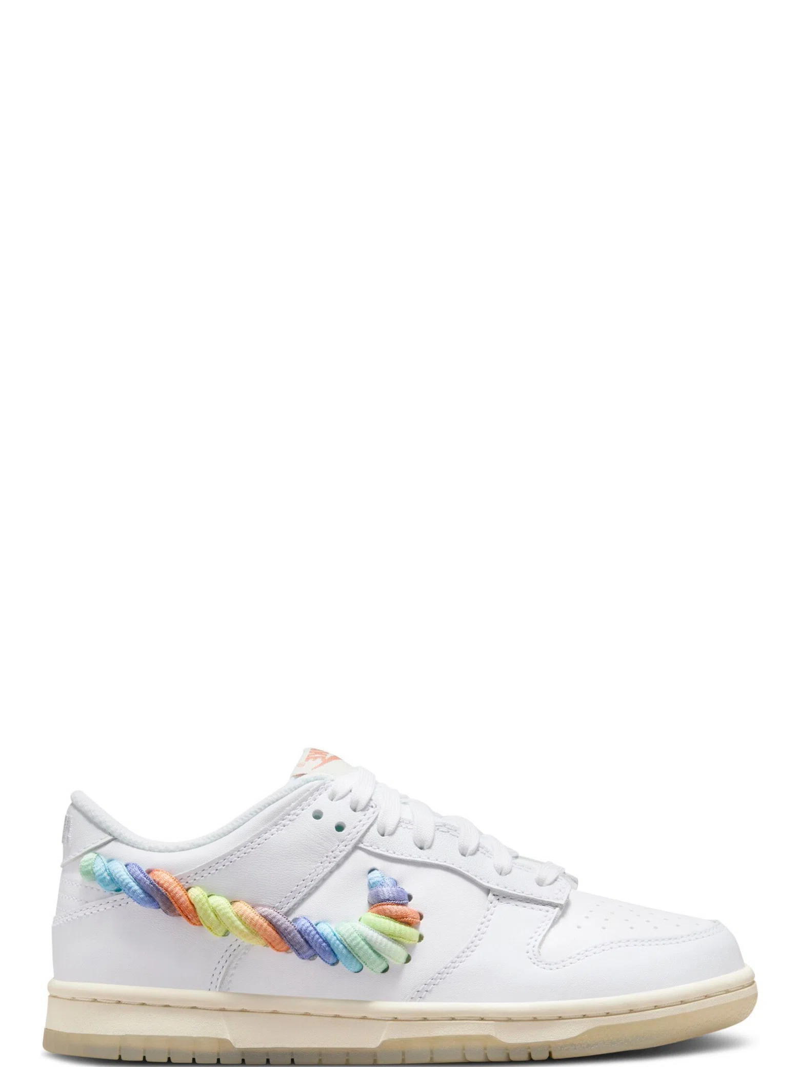 Кроссовки Nike Dunk Low SE GS "Rainbow Lace Swoosh White" | Farsel