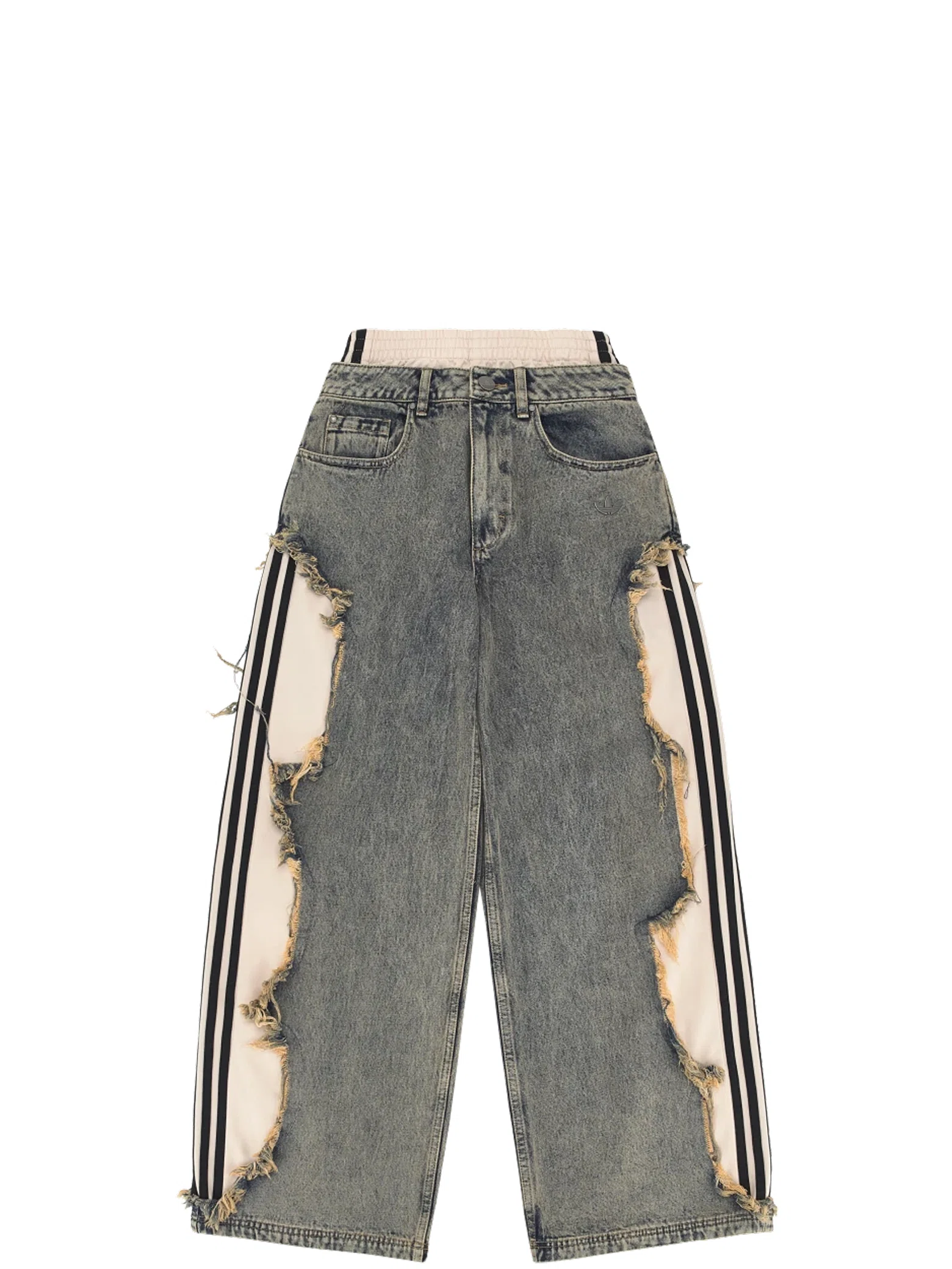 Джинсы Adidas Adilenium 5.0 Deconstructed Denim Pants "Khaki Brown" | Farsel