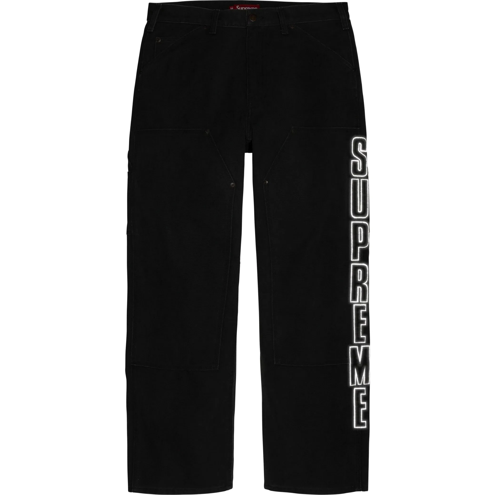 Джинсы Supreme FW25 Reflective Double Knee Pant "Black" | Farsel