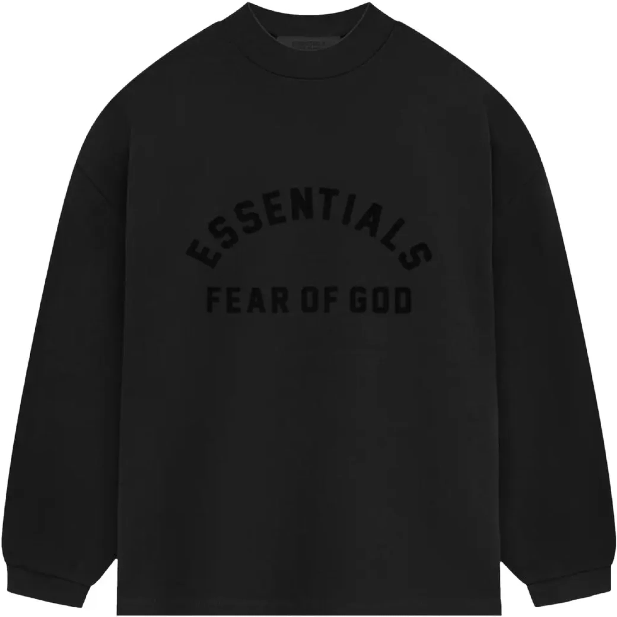  Fear of God FW24 Essentials Heavy Jersey Long-Sleeve T-Shirt "Jet Black" | Farsel