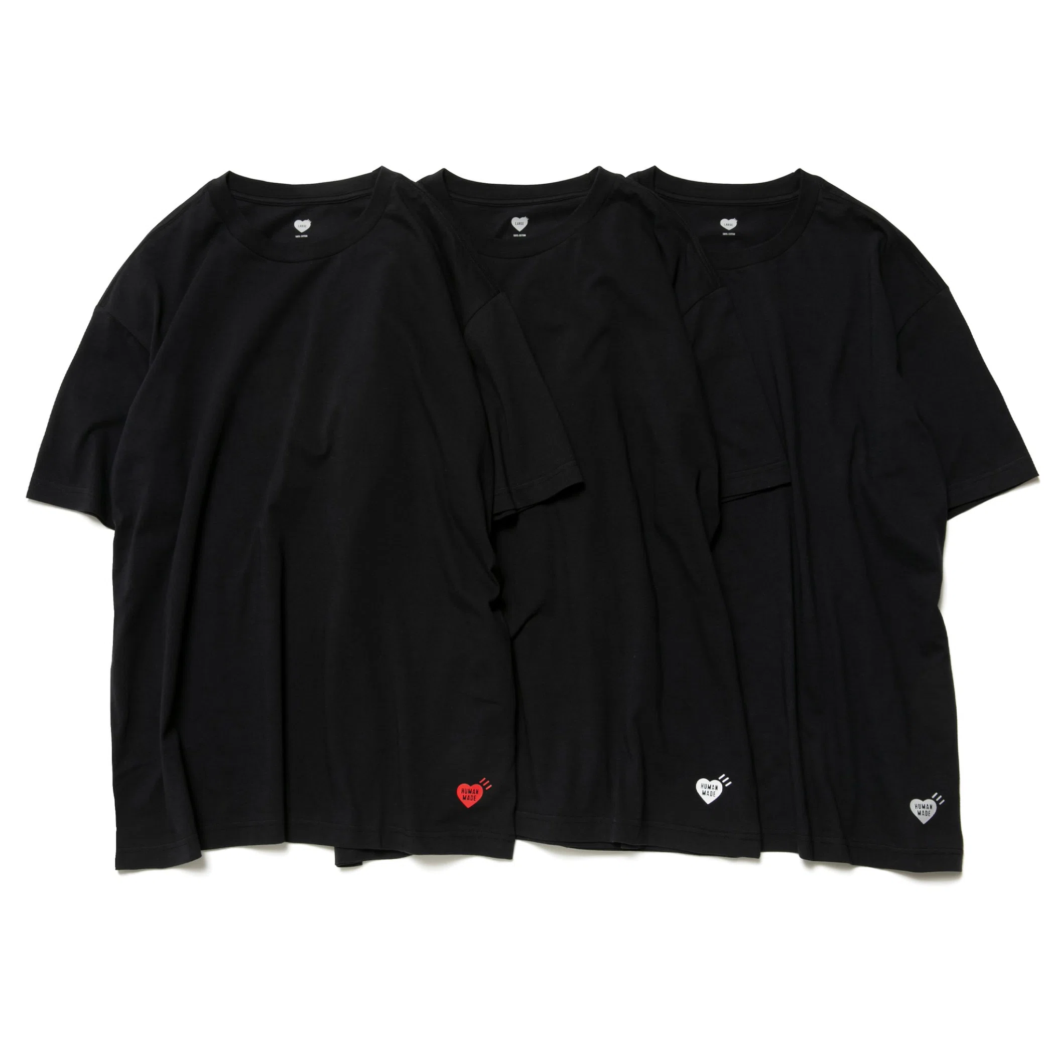 Футболки Human Made 3-Pack T-Shirt "Black" | Farsel