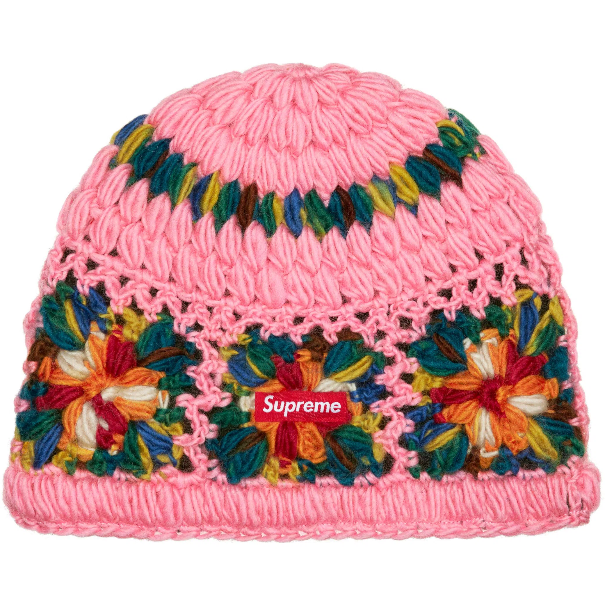  Supreme SS25 Crochet Beanie "Pink" | Farsel
