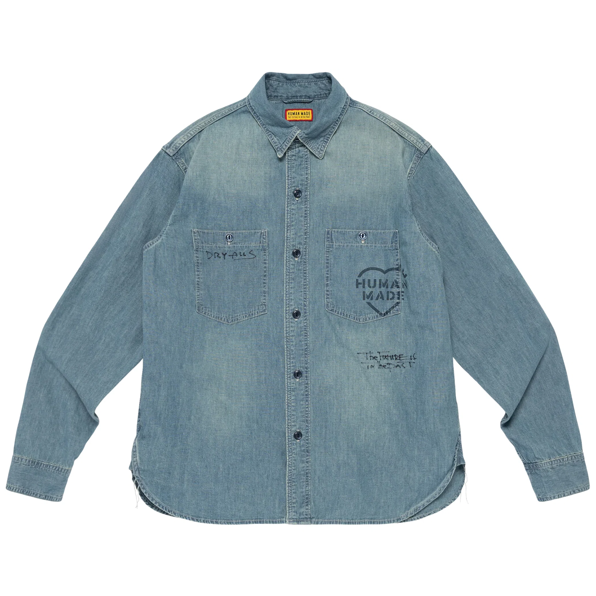 Рубашки Human Made Military Chambray Shirt "Blue" | Farsel