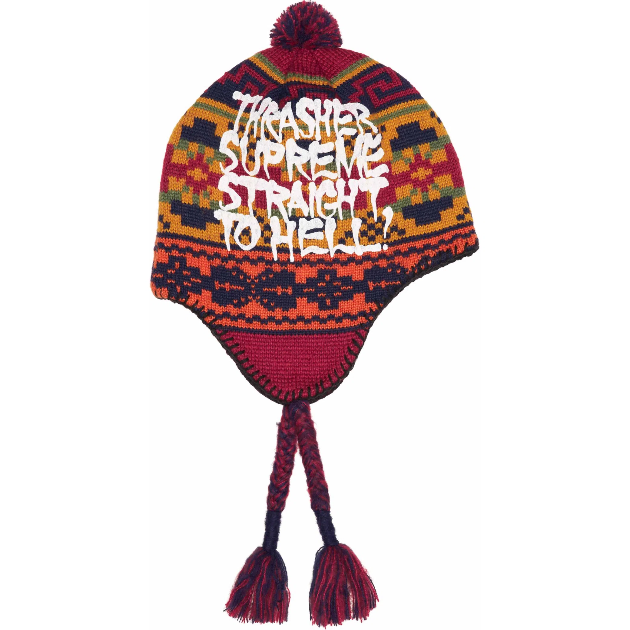  Supreme FW24 Thrasher Earflap Beanie "Red" | Farsel