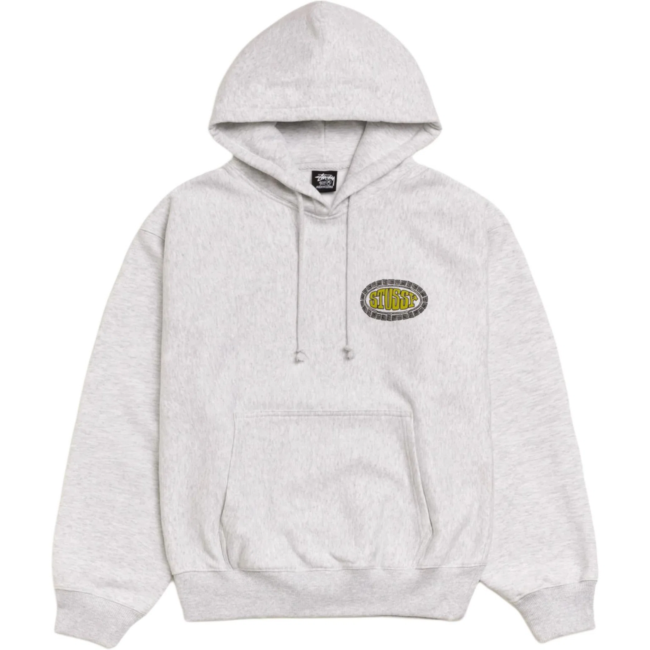 Худи Stussy Tile Oval Hoodie "Ash Heather" | Farsel