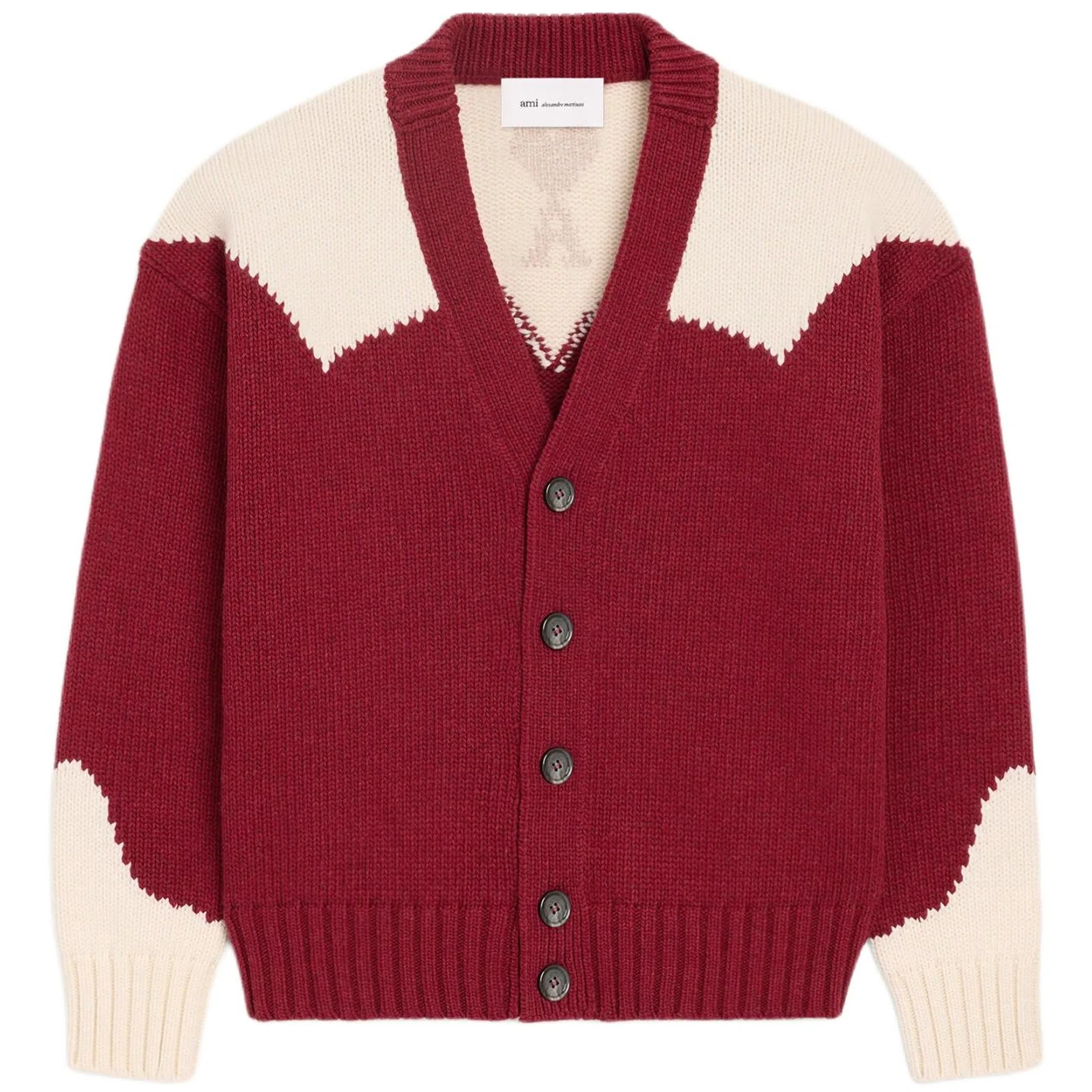 Кардиганы Ami Paris Red Wool Ami De Coeur Cardigan "Red" | Farsel