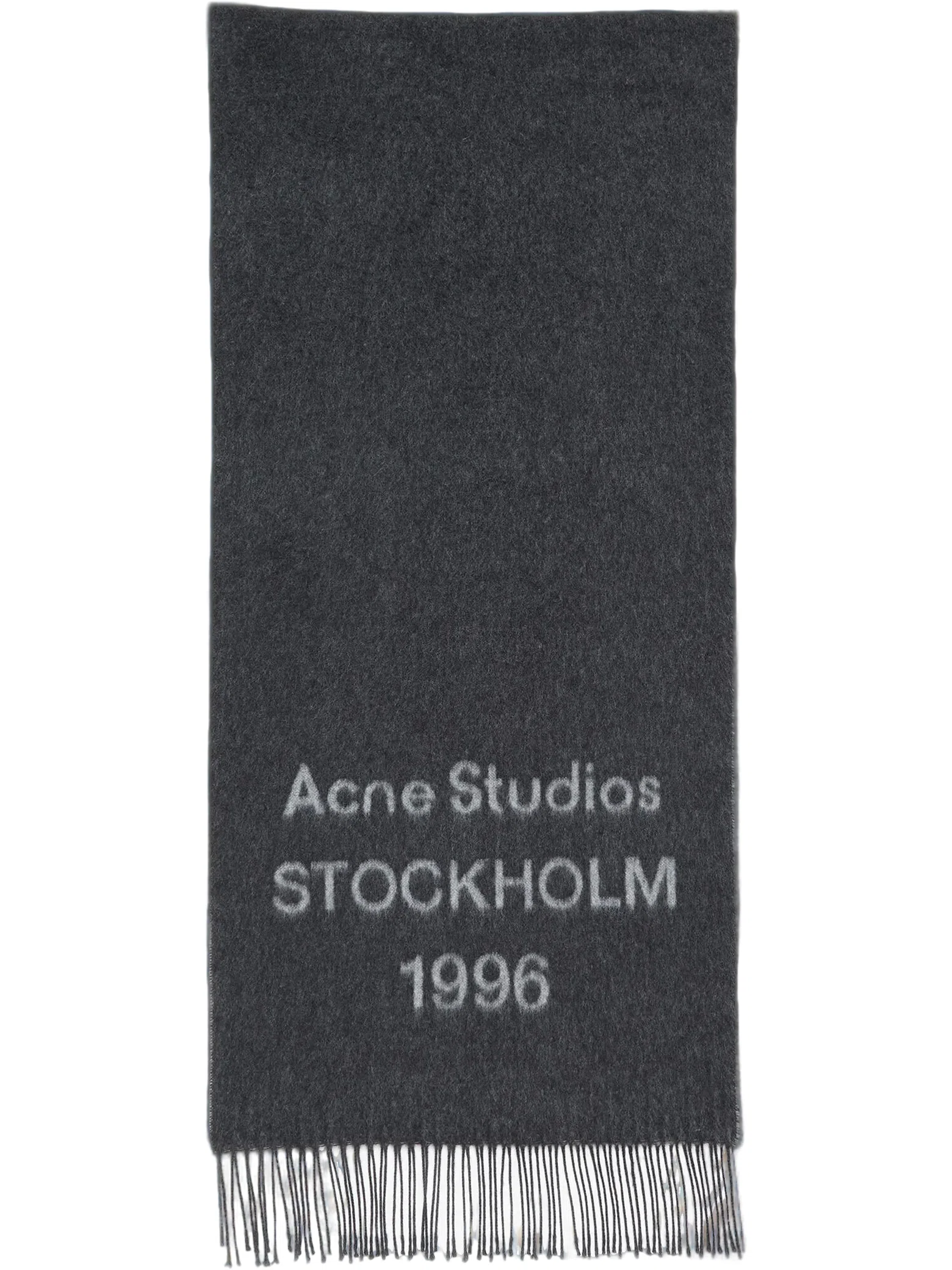 Шарфы Acne Studios Logo scarf Wide "Black / white" | Farsel